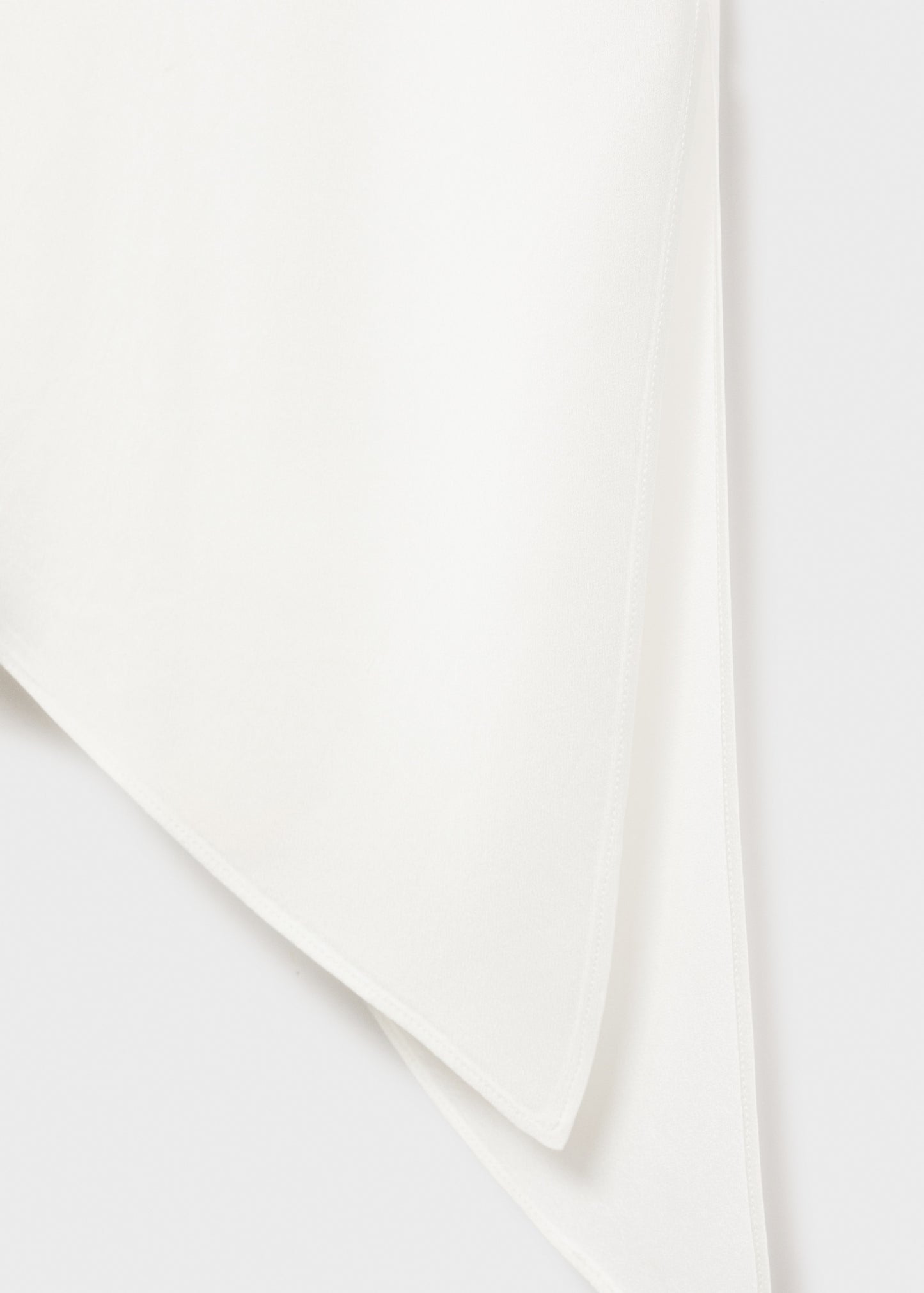 Asymmetrical satin top