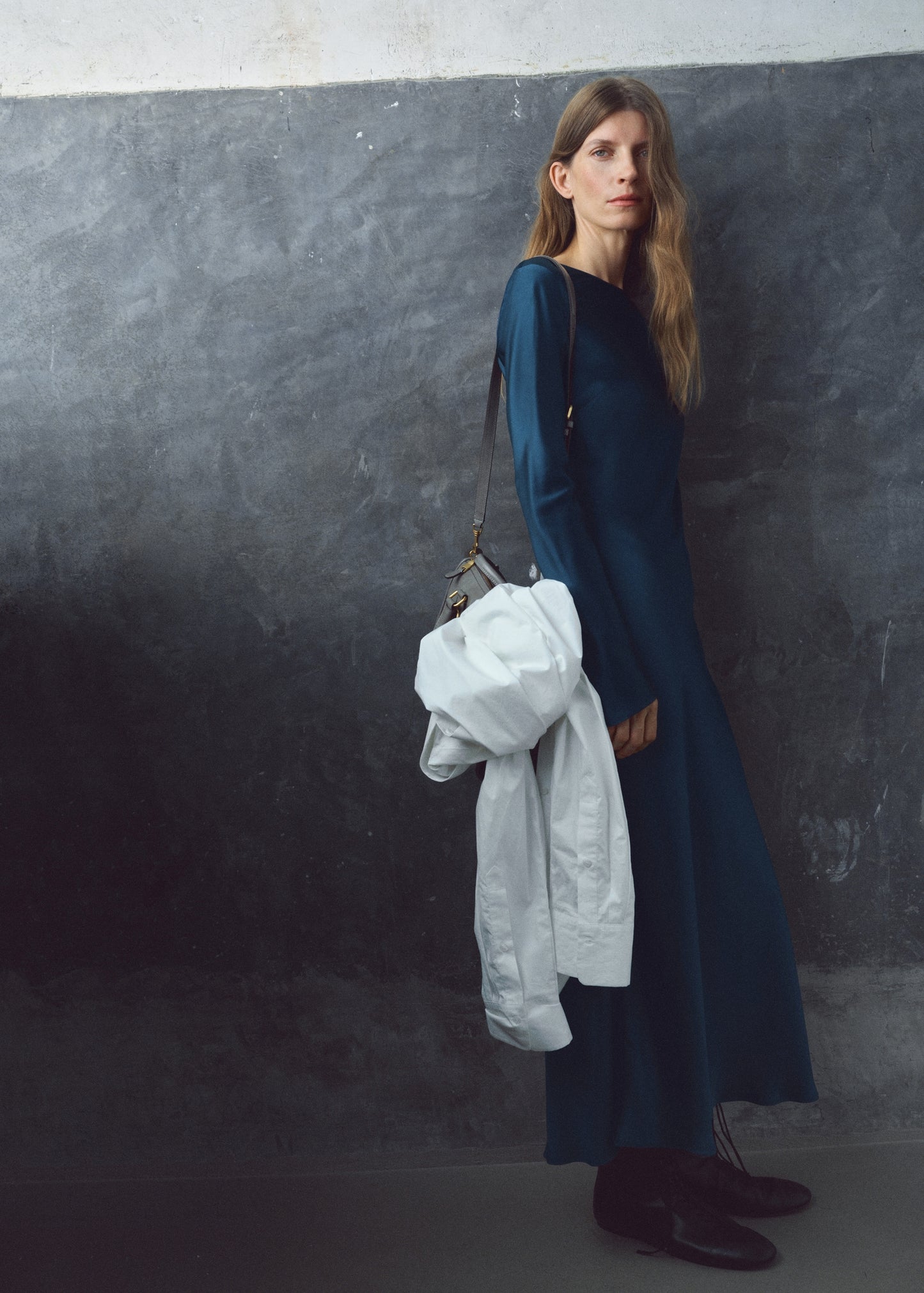 Long satin dress