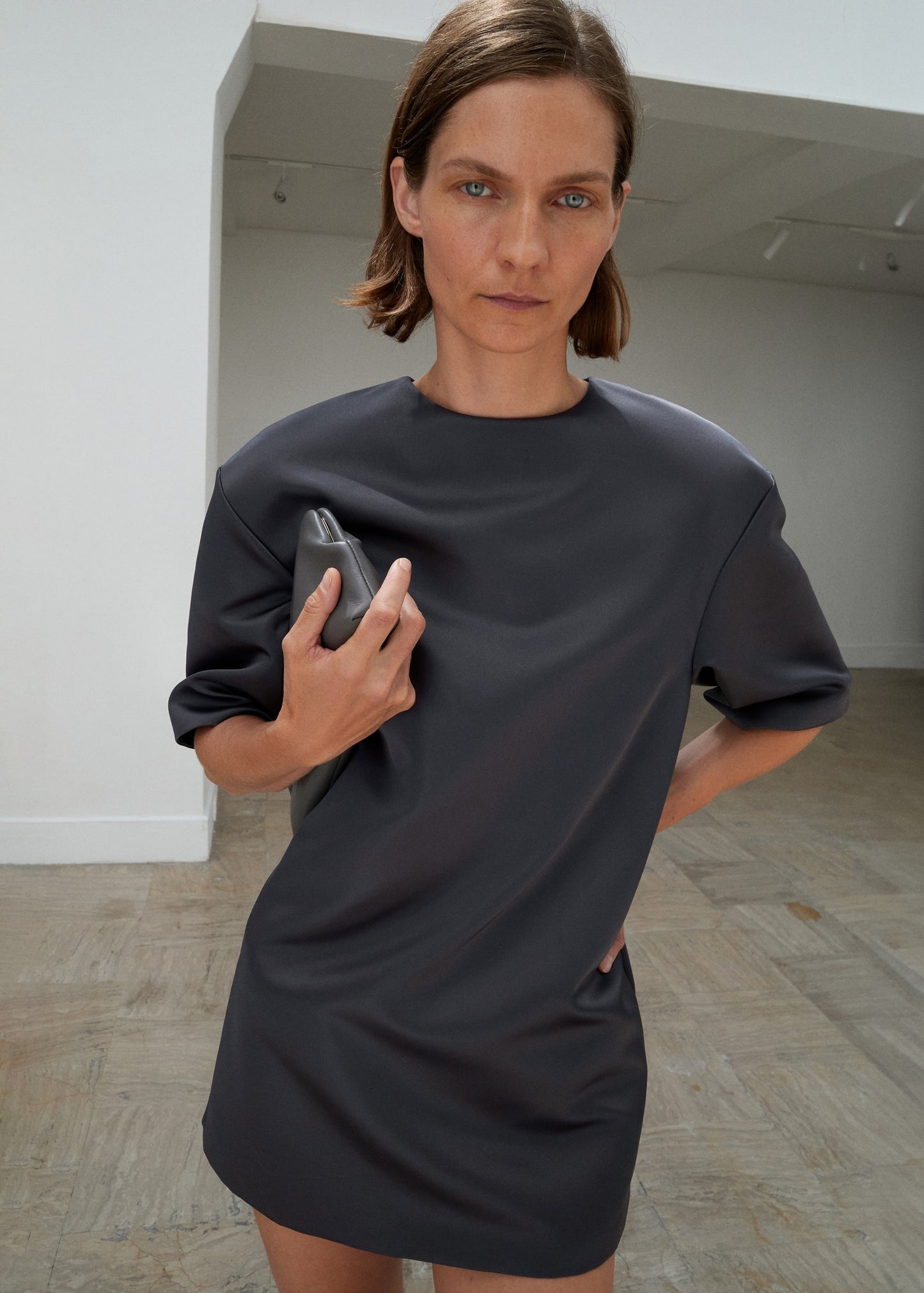 Short satin dress