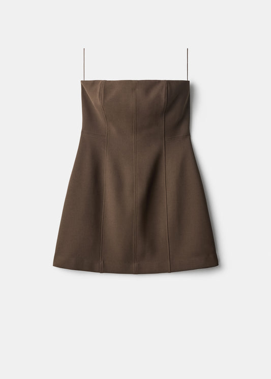 Strapless flared dress
