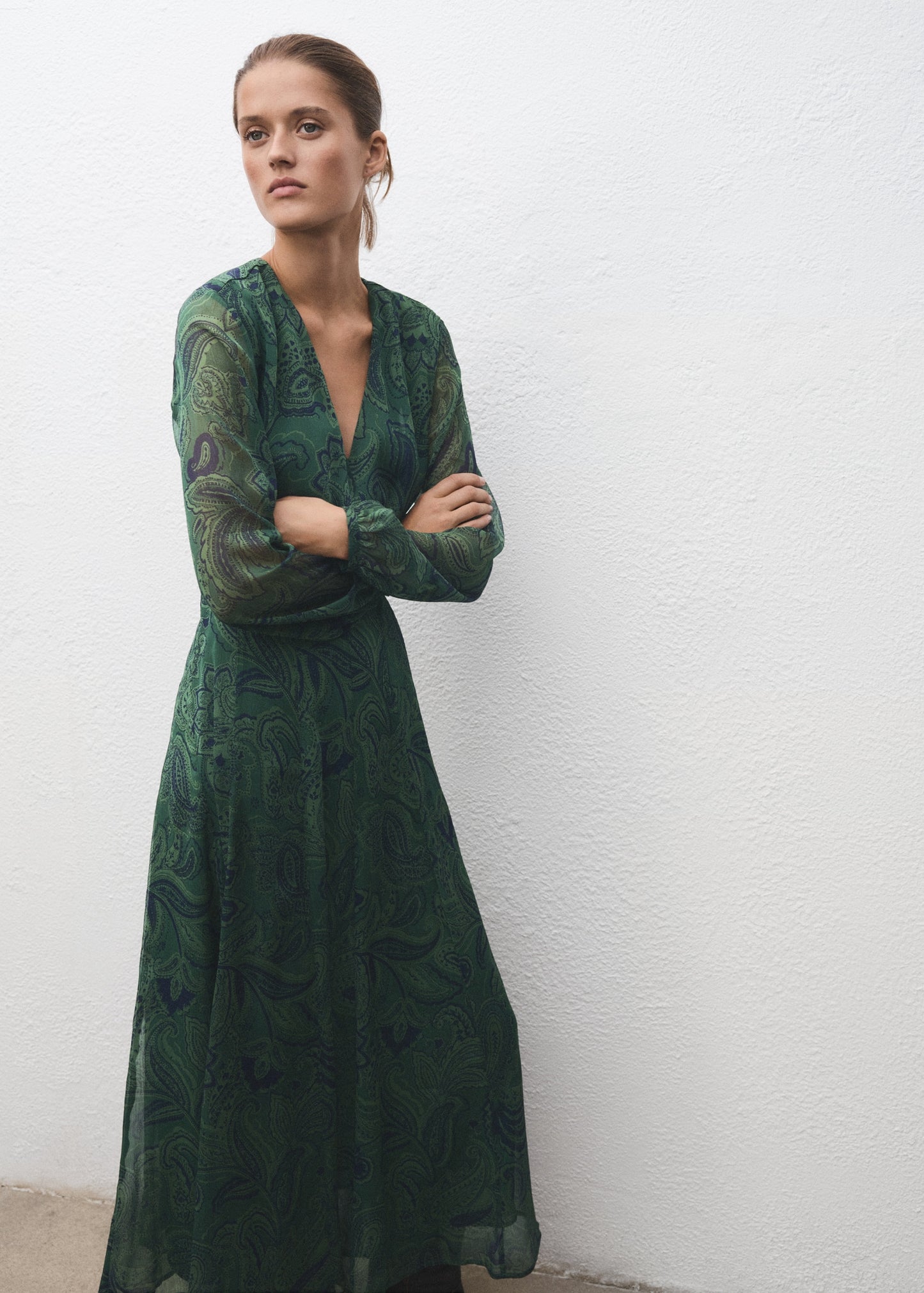 Belt printed dress