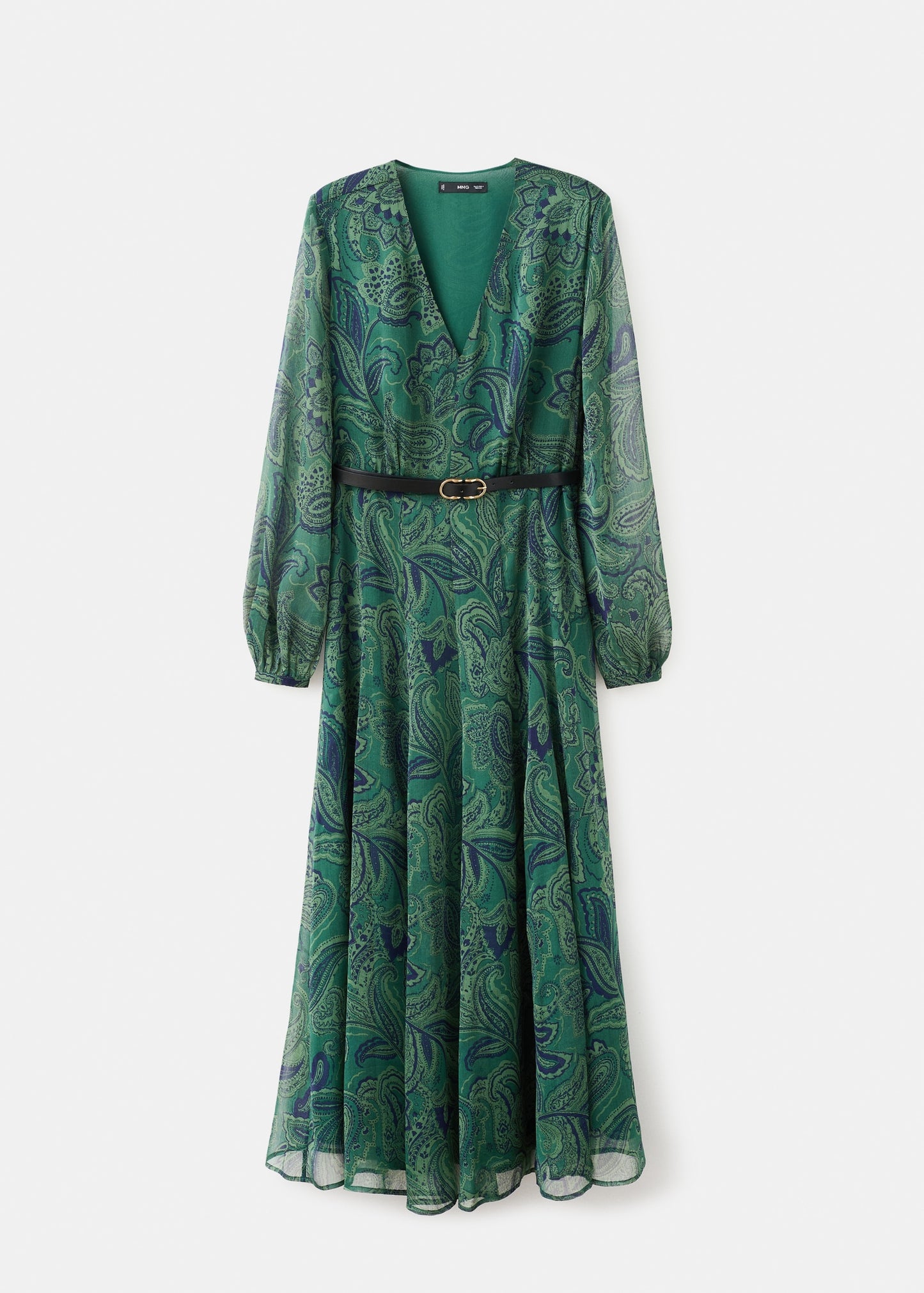 Belt printed dress