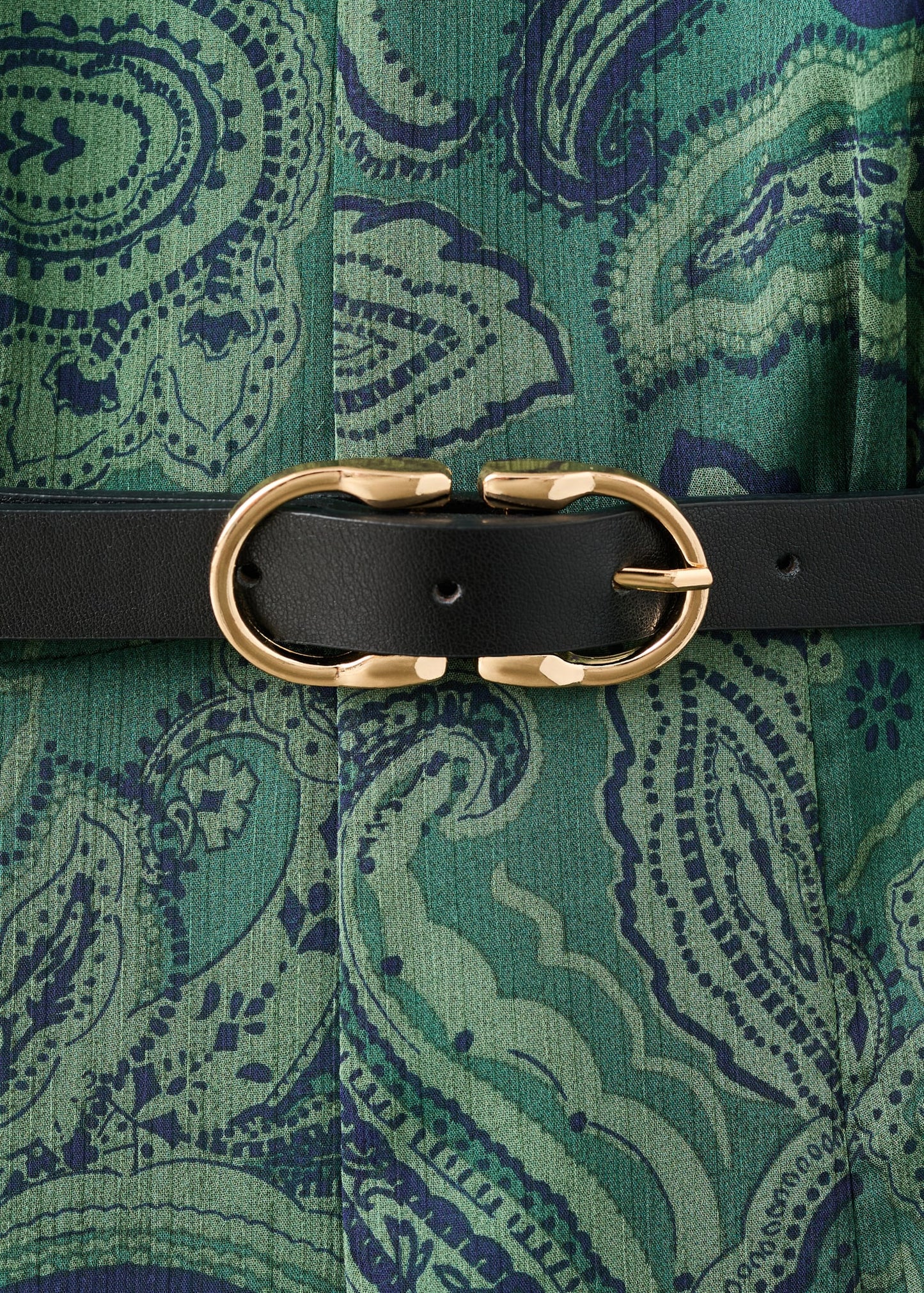 Belt printed dress