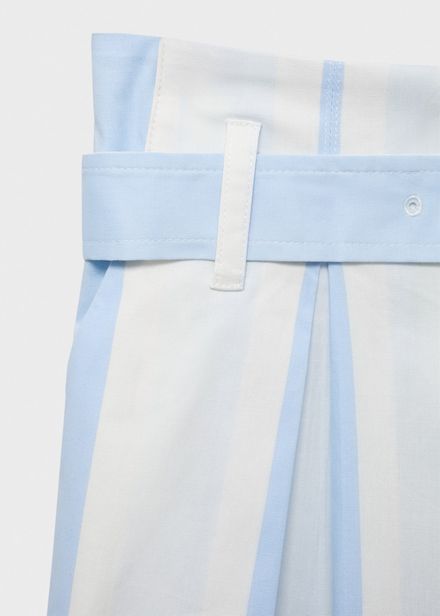 Striped culotte trousers with belt