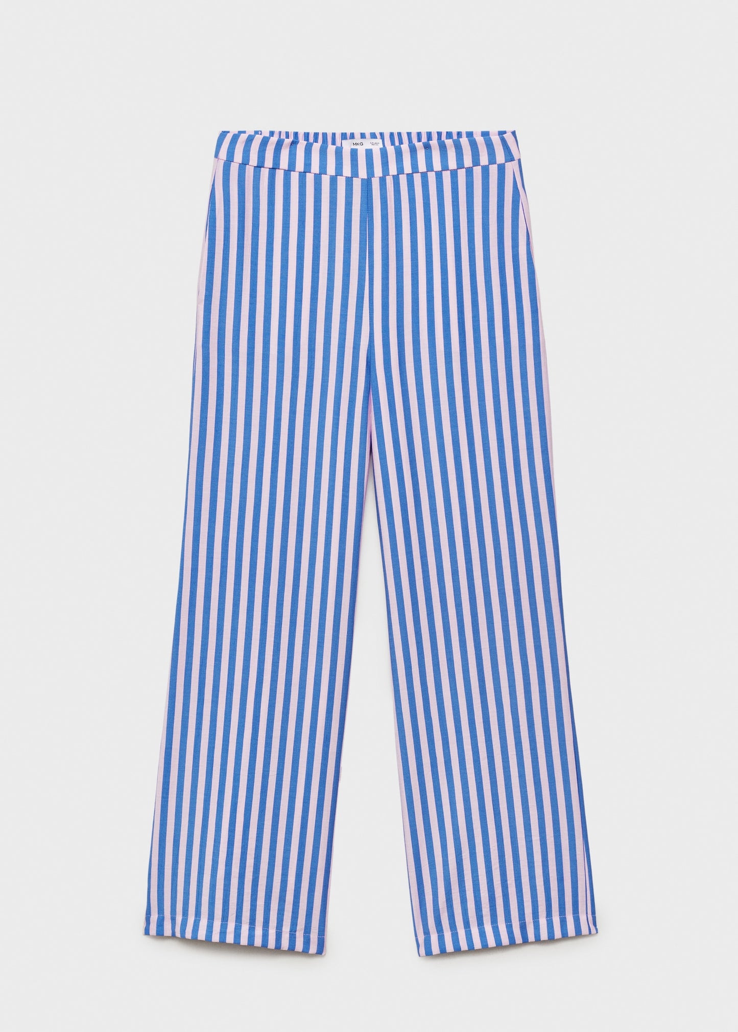 Stripe-print straight trousers