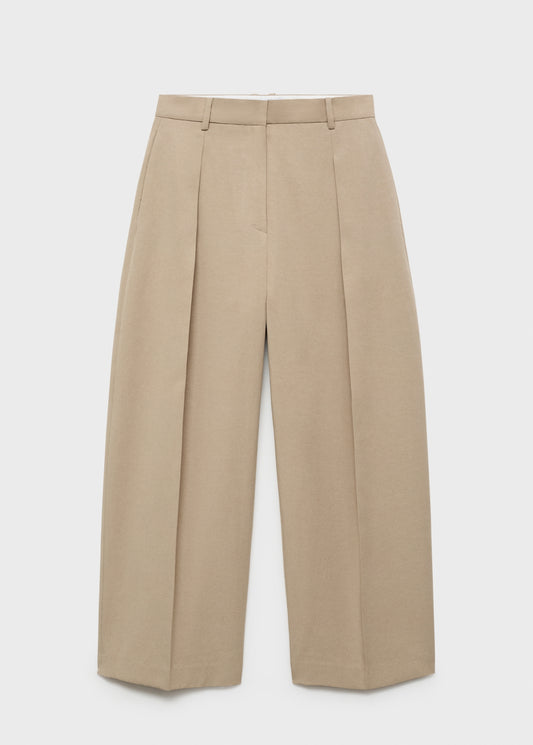 Balloon pleated trousers