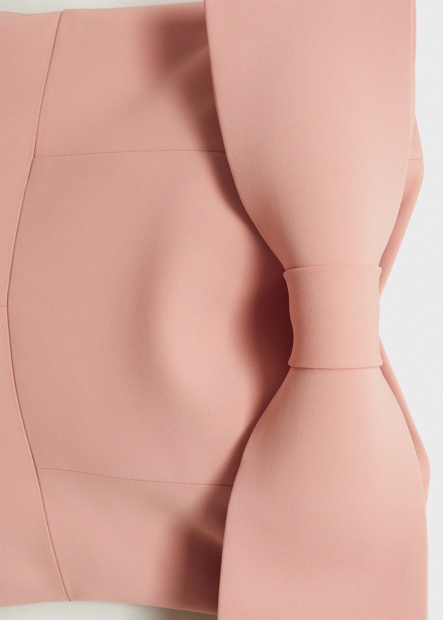 Strapless jumpsuit with bow neckline