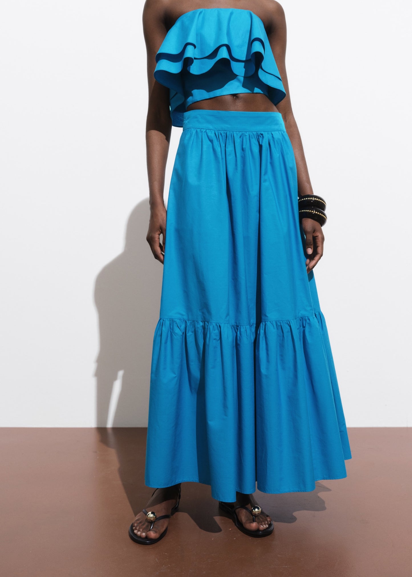 Long flared skirt