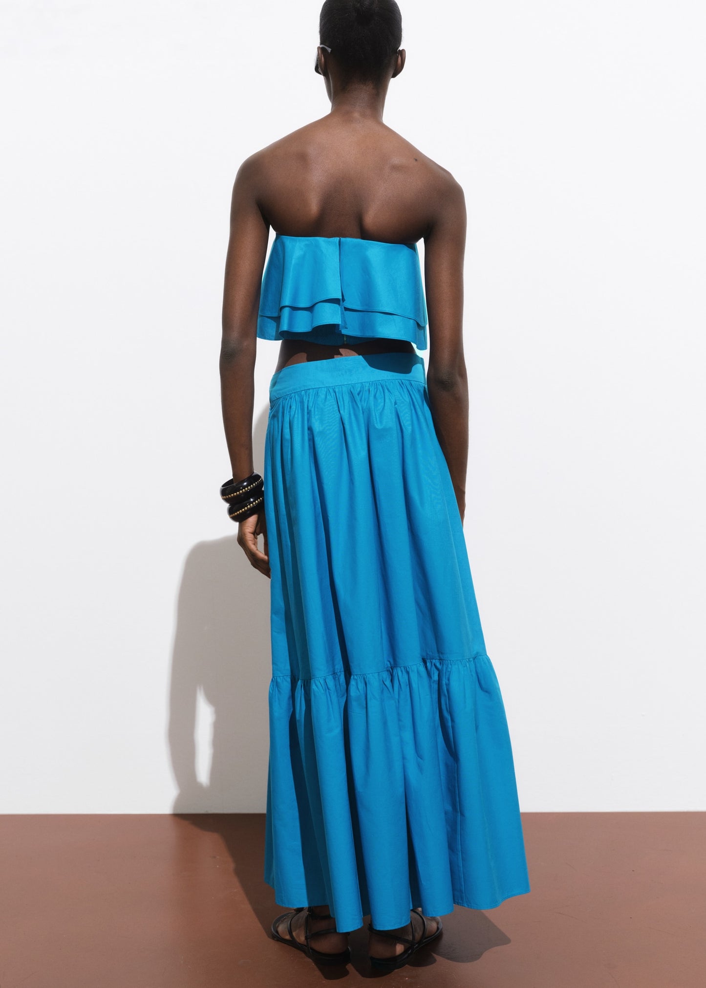 Long flared skirt