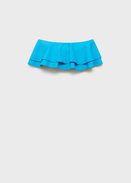 Strapless top with ruffles
