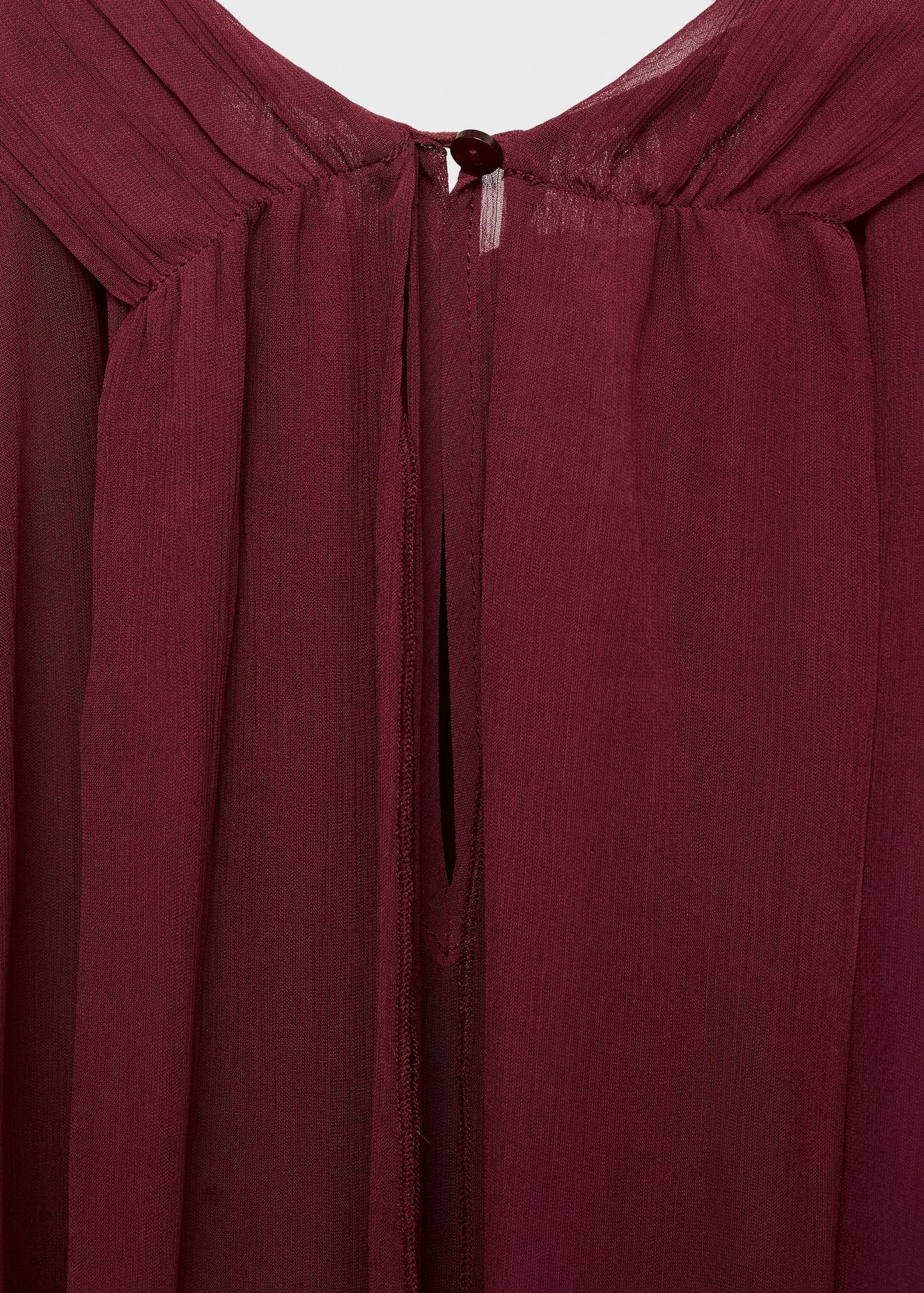 Semi-transparent blouse with foulard
