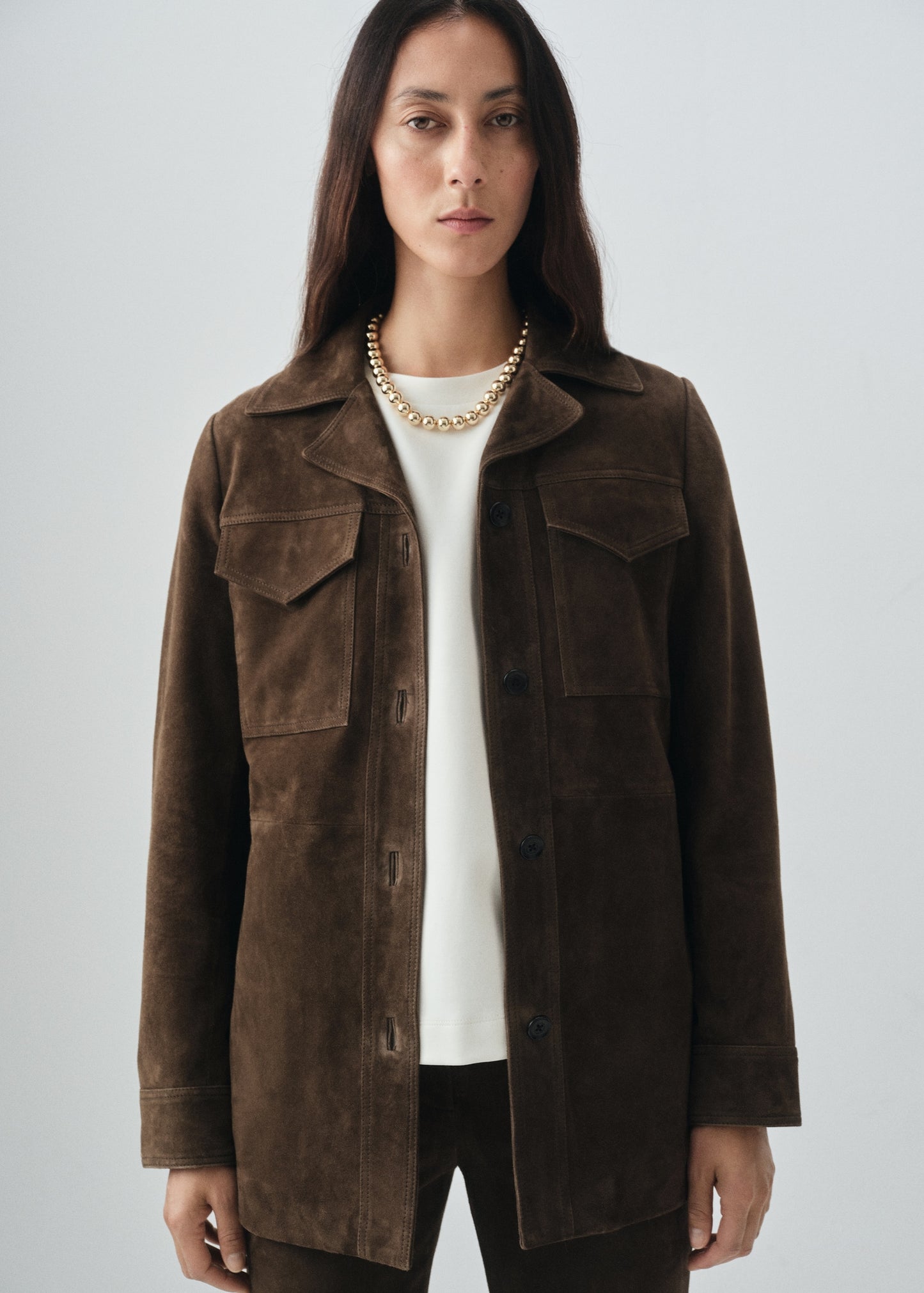 100% suede jacket with pockets