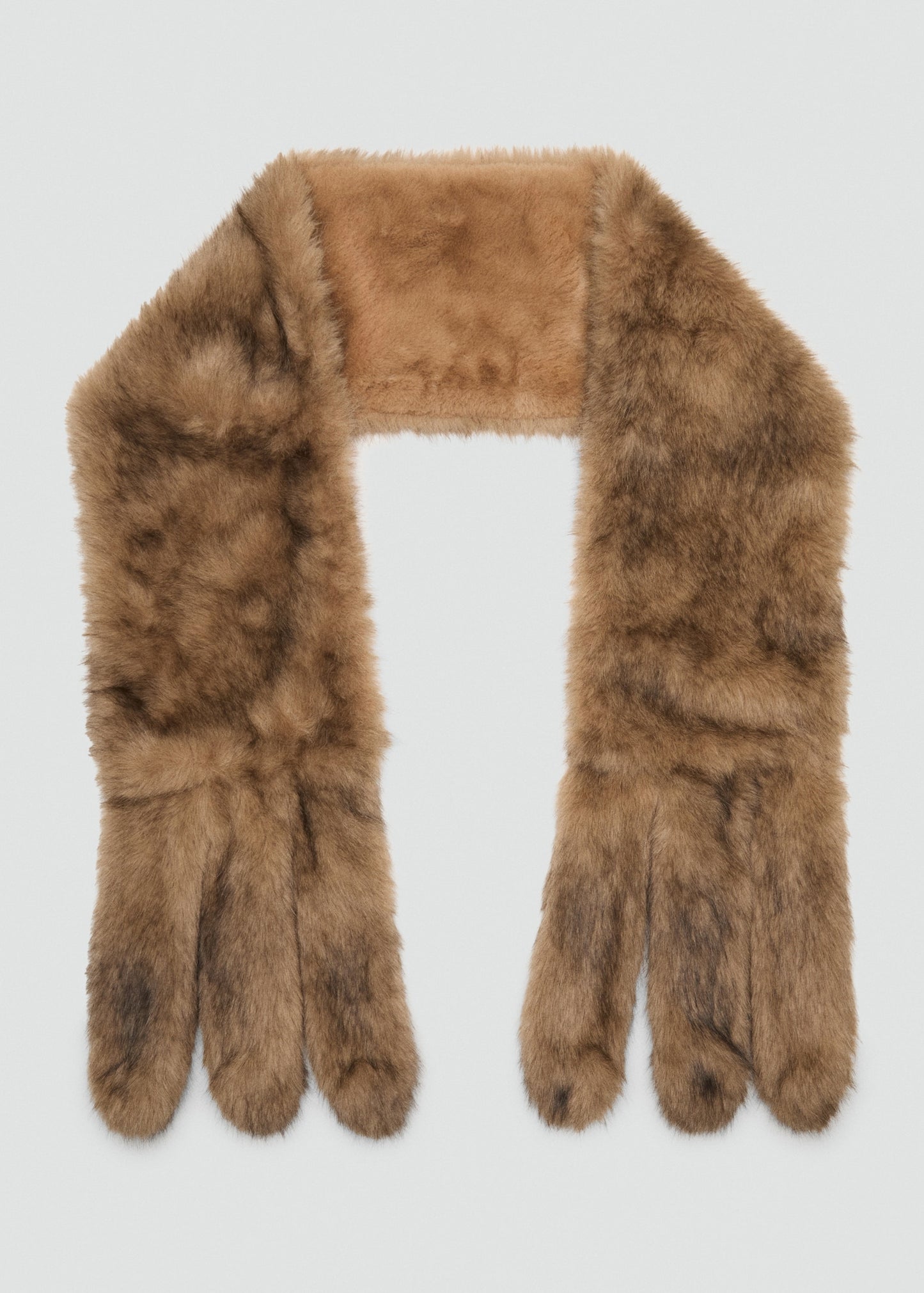 Long faux fur scarf