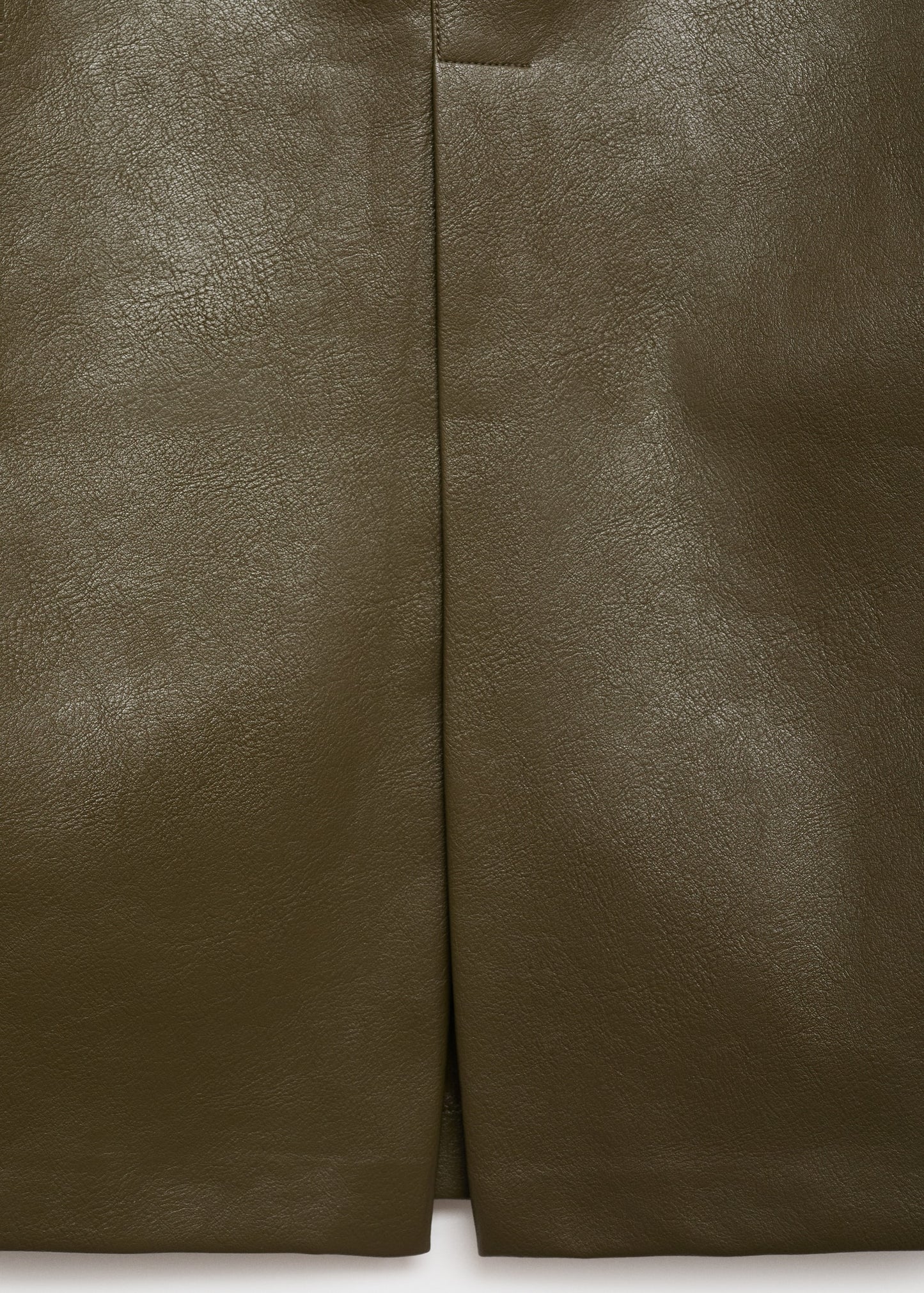 Faux-leather pencil skirt