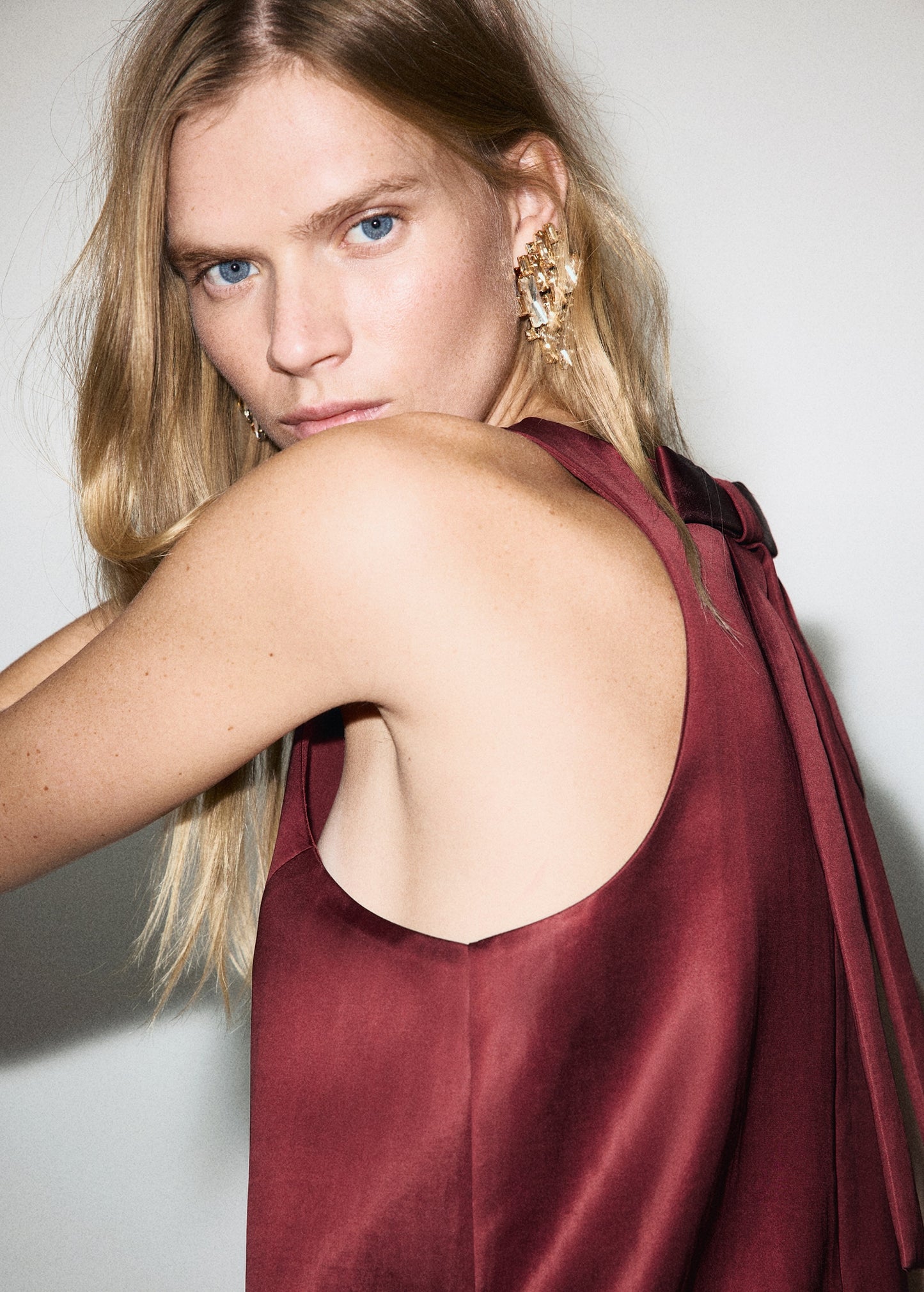 Satin tie dress