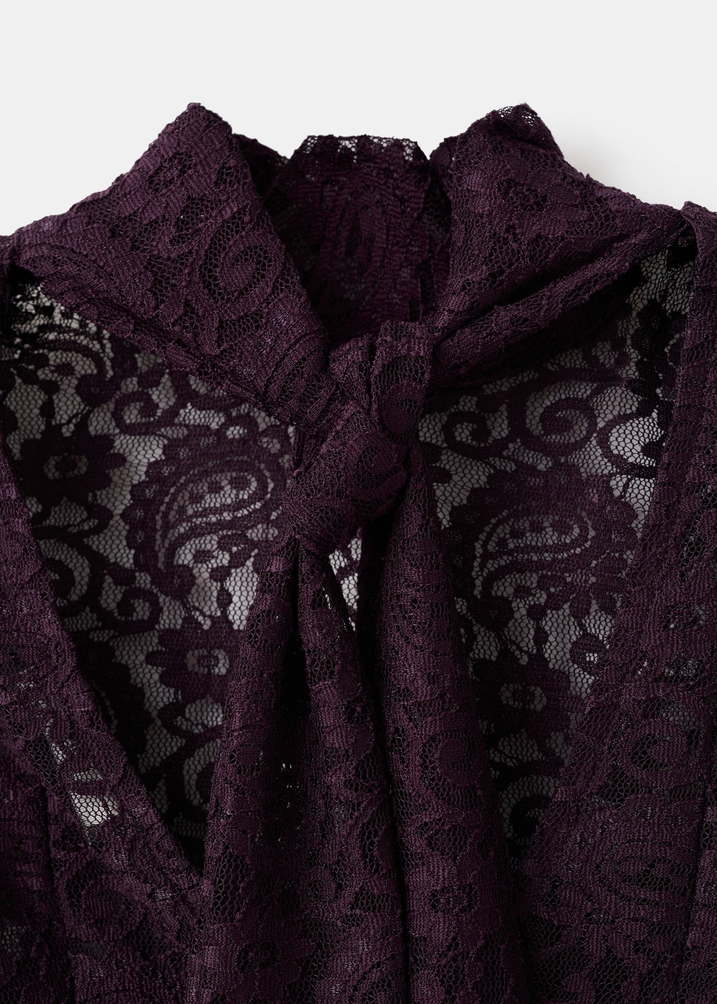 Lace shirt with scarf
