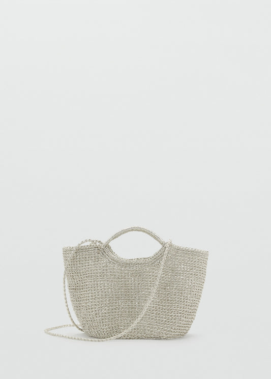 Mini woven crossbody bag