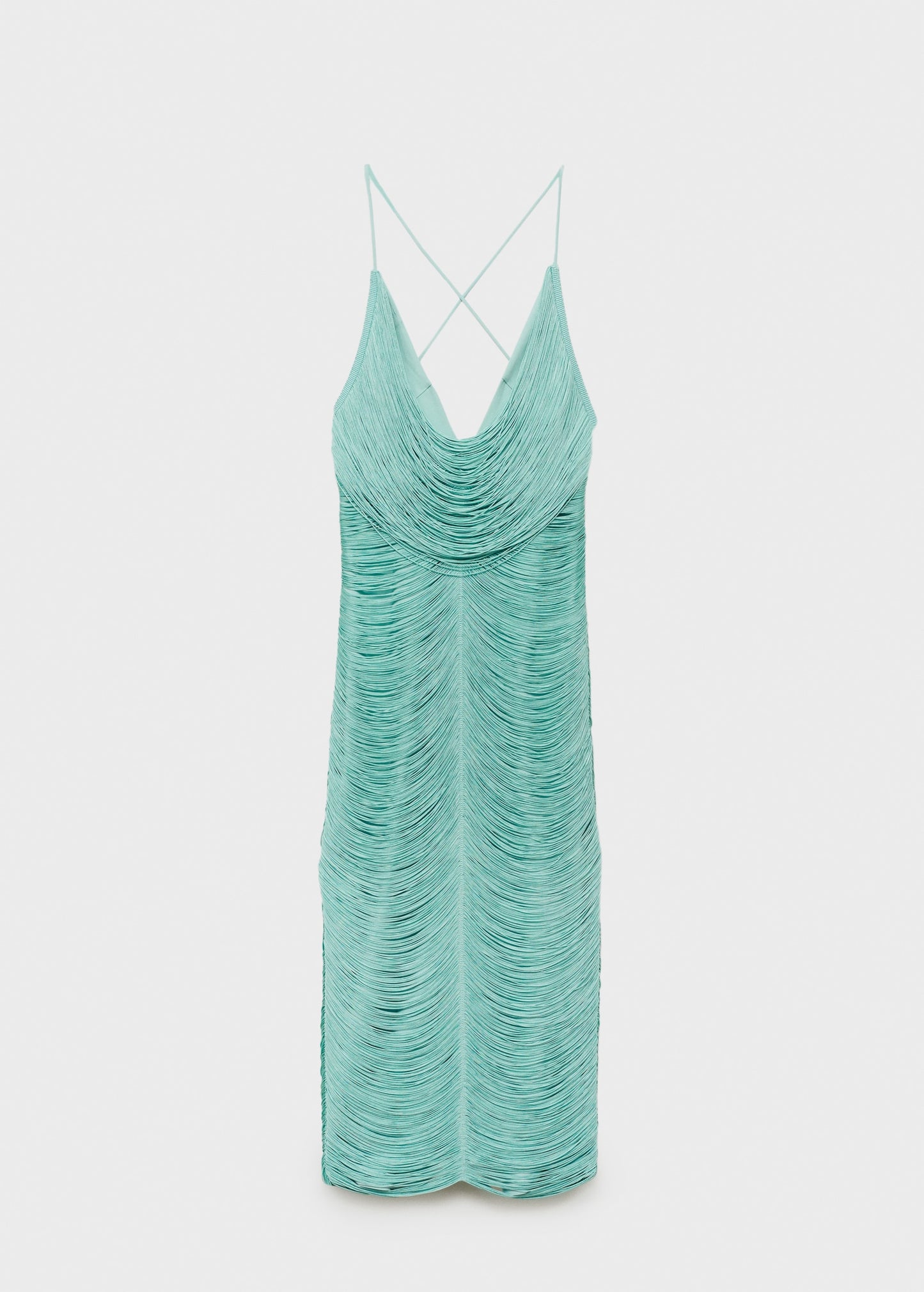 Fringed dress with low back