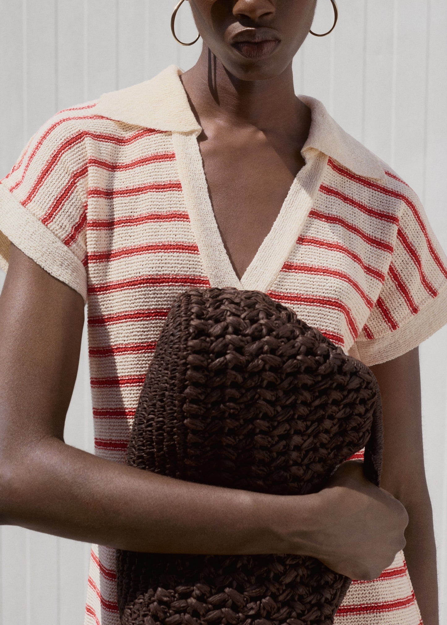 Long striped knitted dress