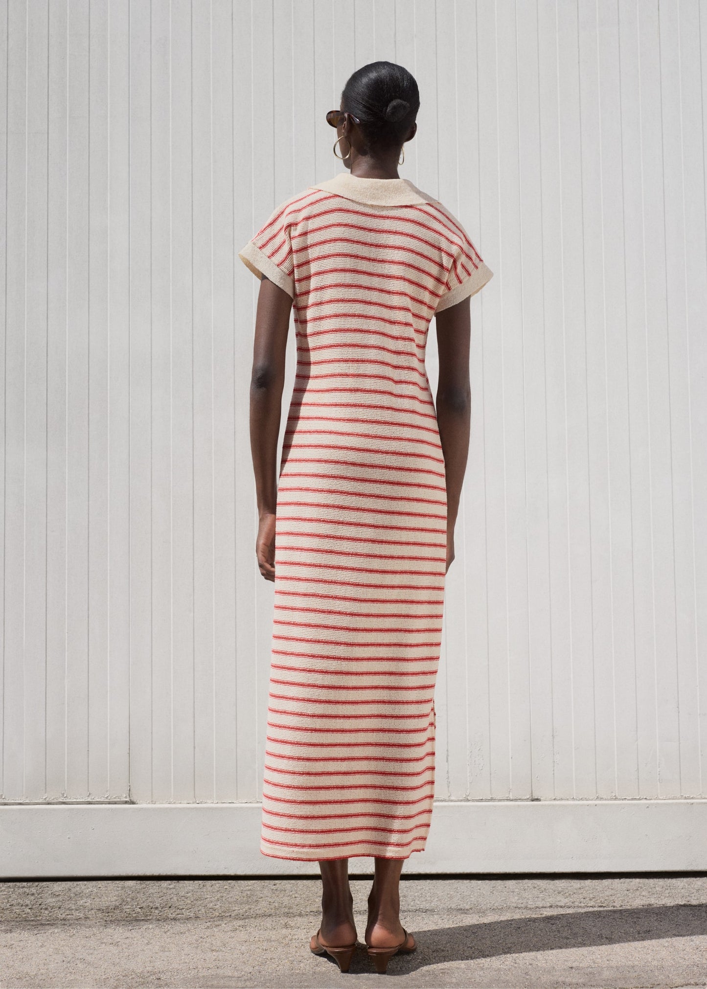 Long striped knitted dress