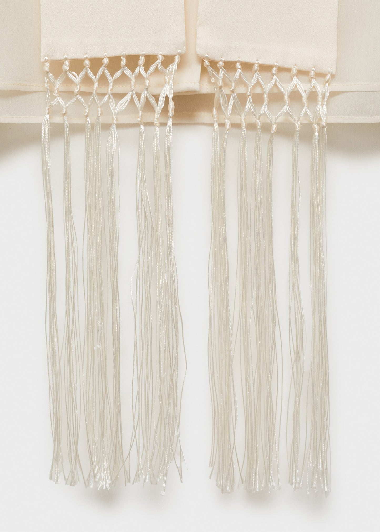 Silk shirt with fringed handkerchief