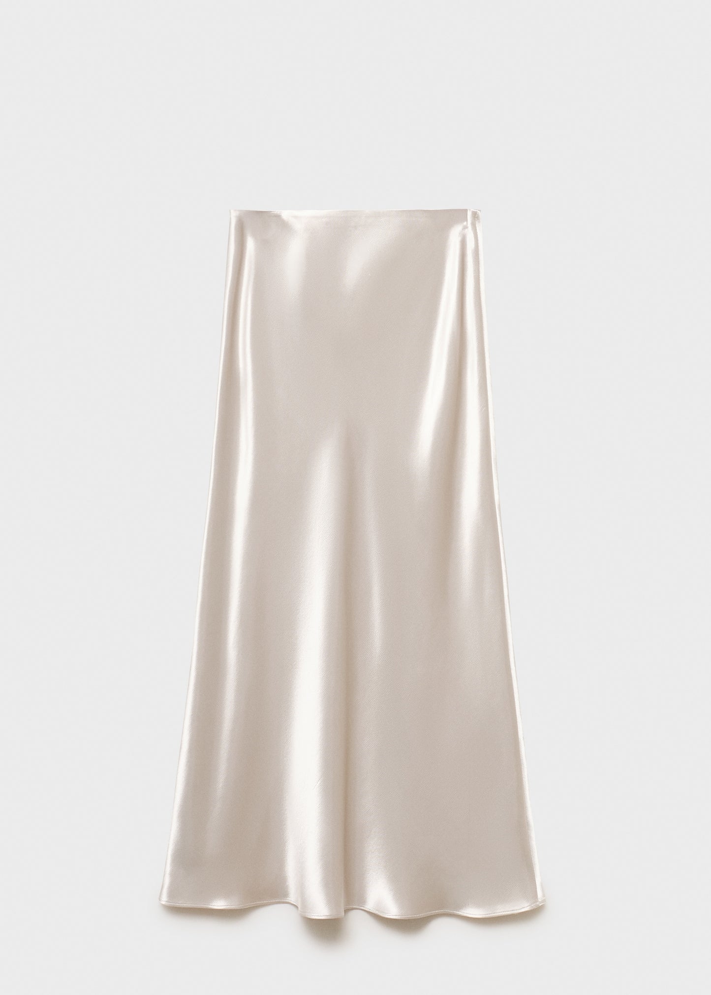 Midi satin skirt