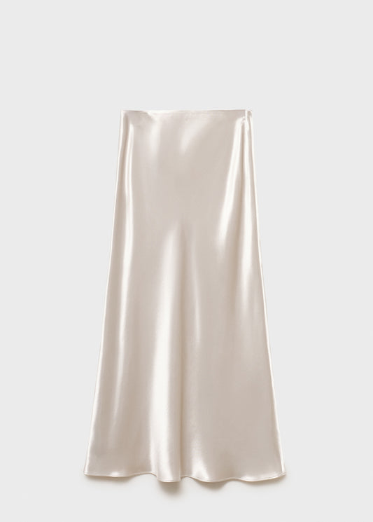 Midi satin skirt