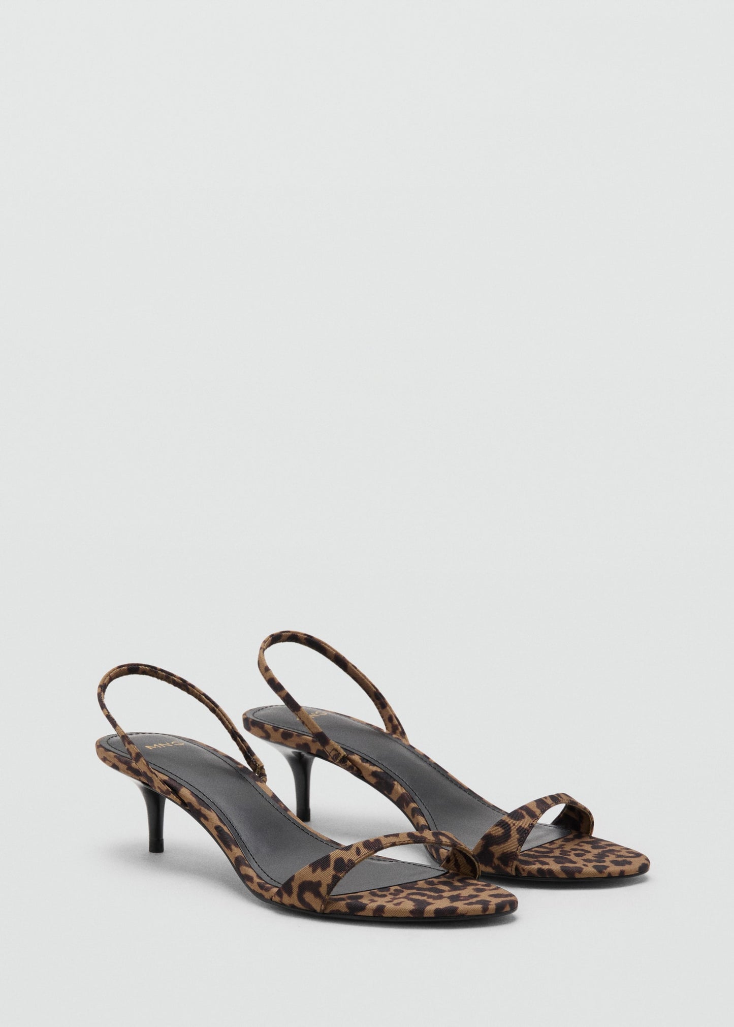Animal print heel sandal