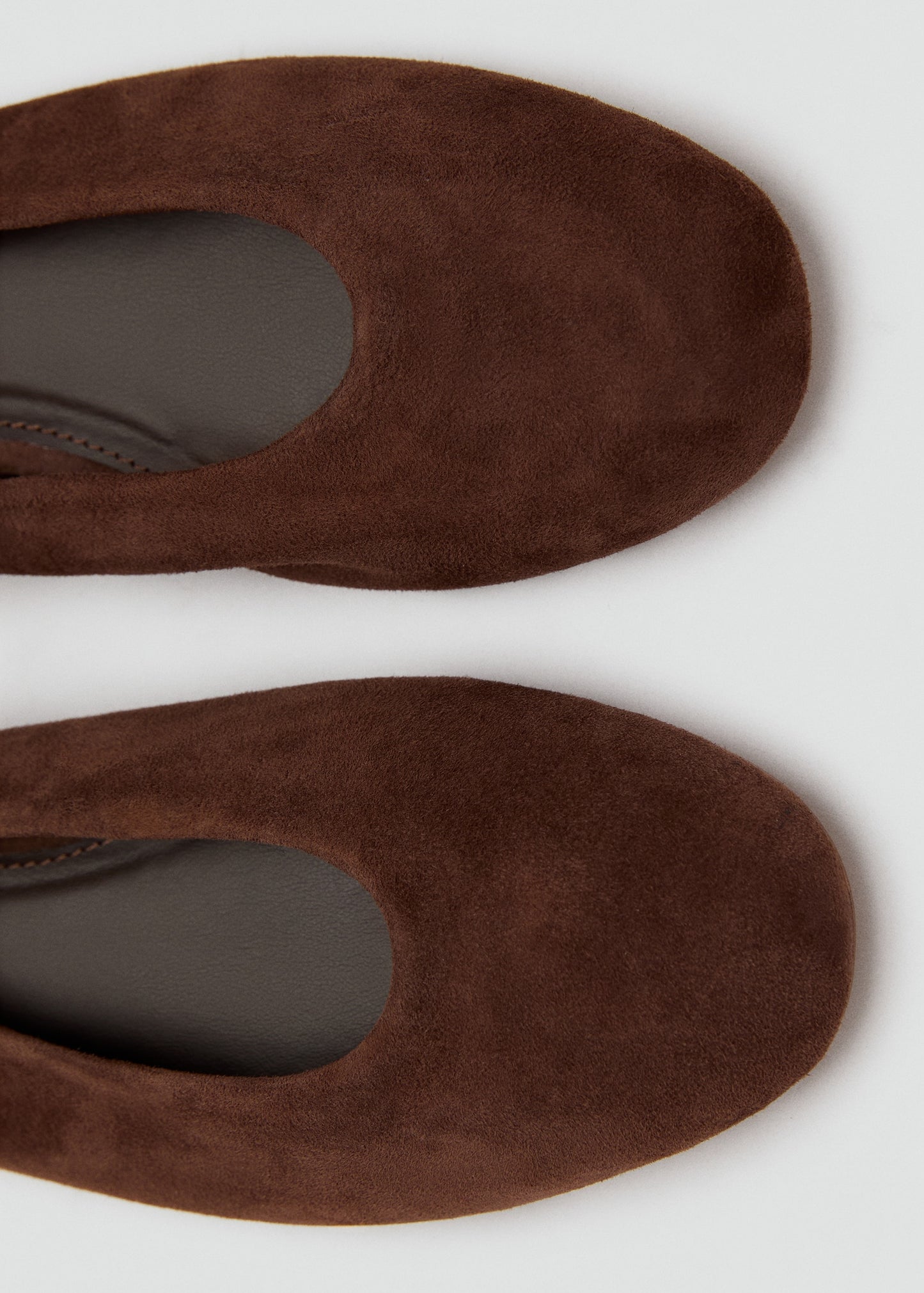 Suede leather ballet flats