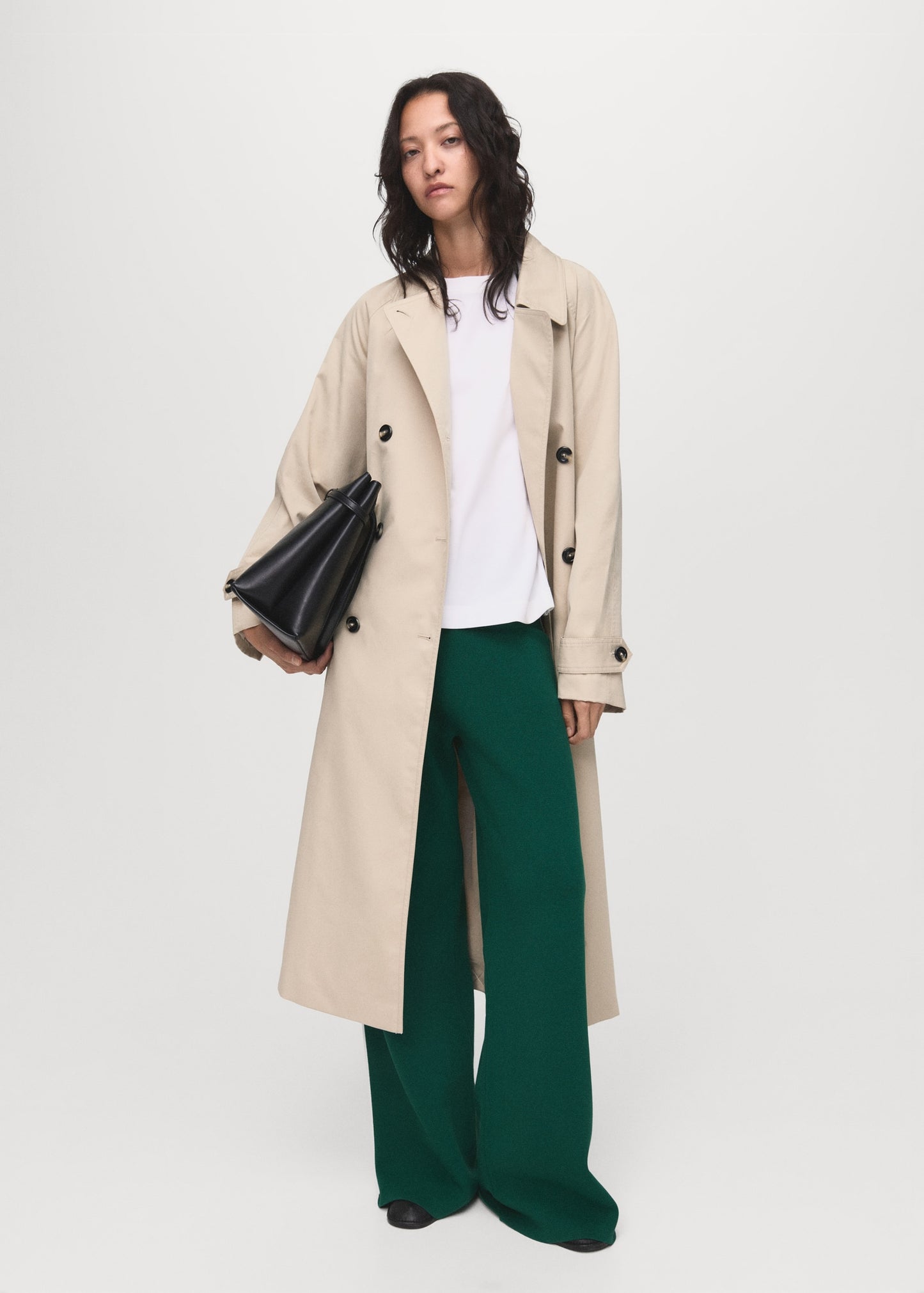 Fine-knit straight-fit trousers