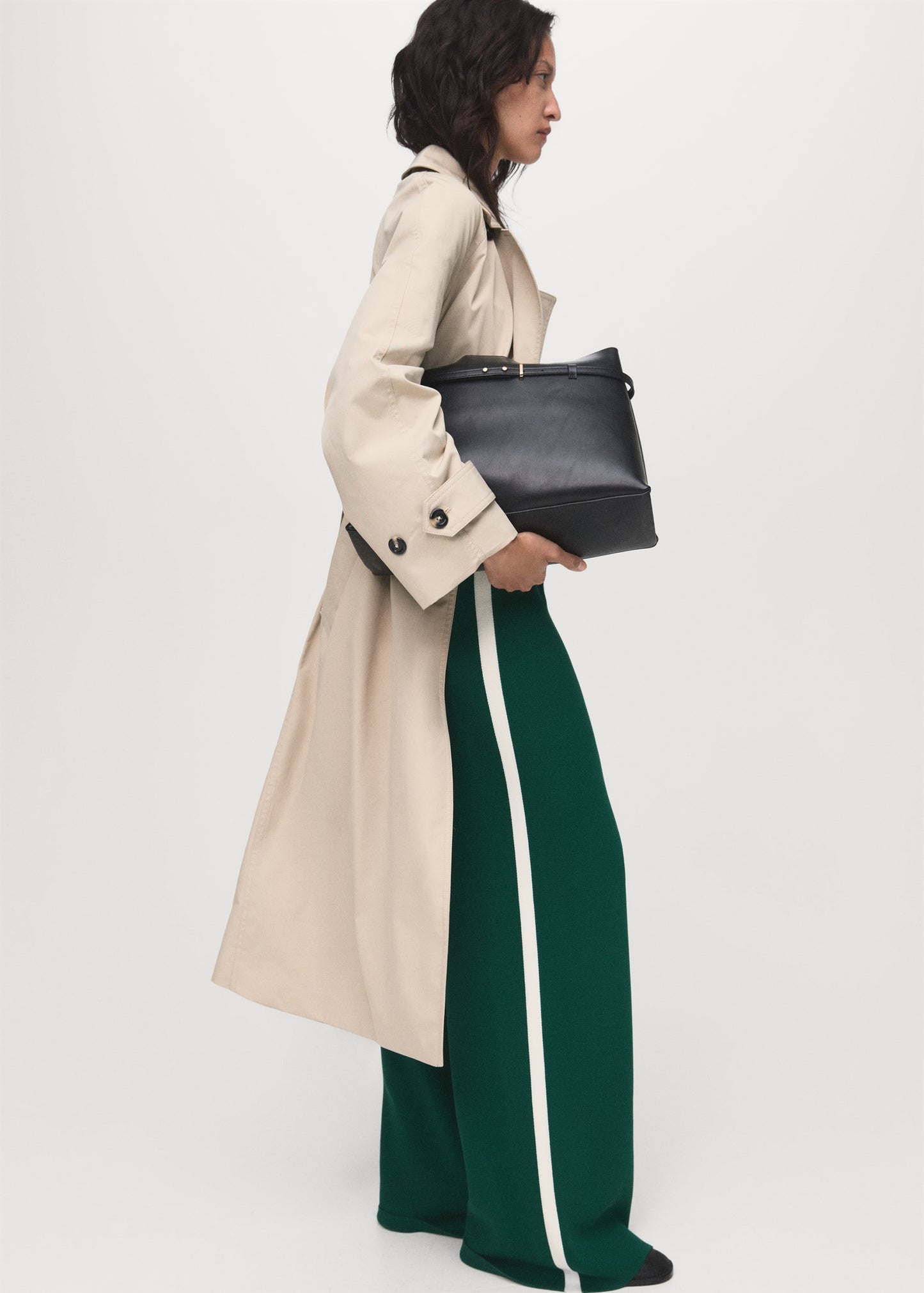 Fine-knit straight-fit trousers
