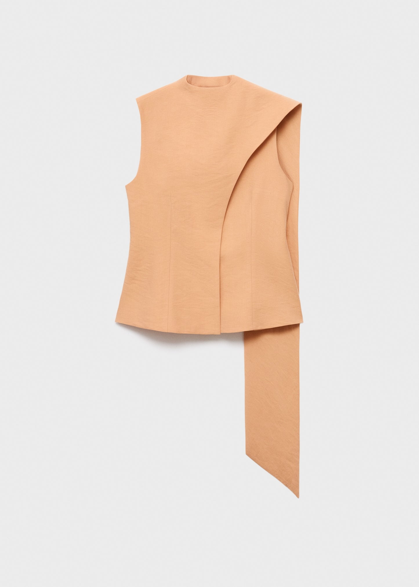 Asymmetrical foulard top