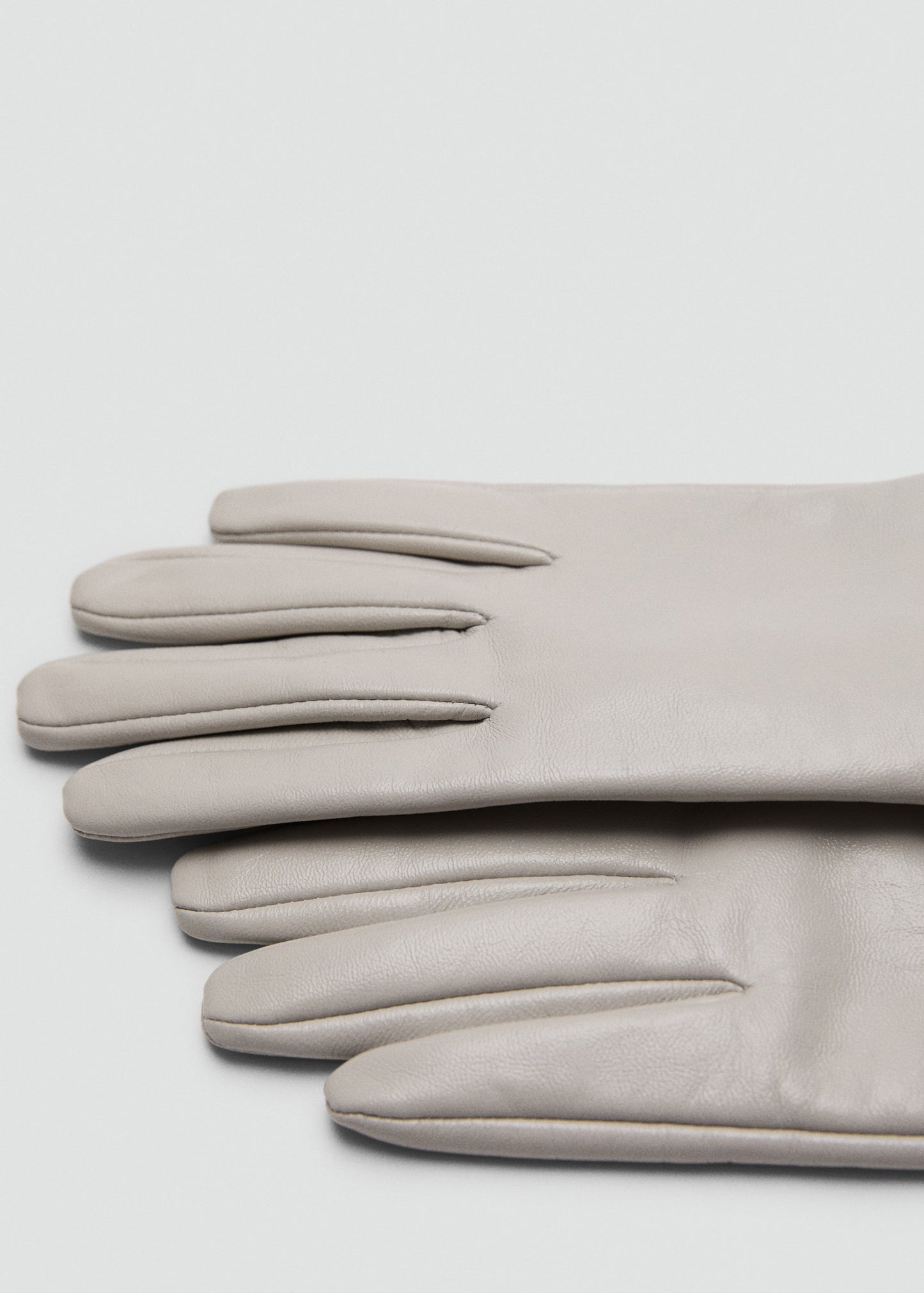 Leather long gloves