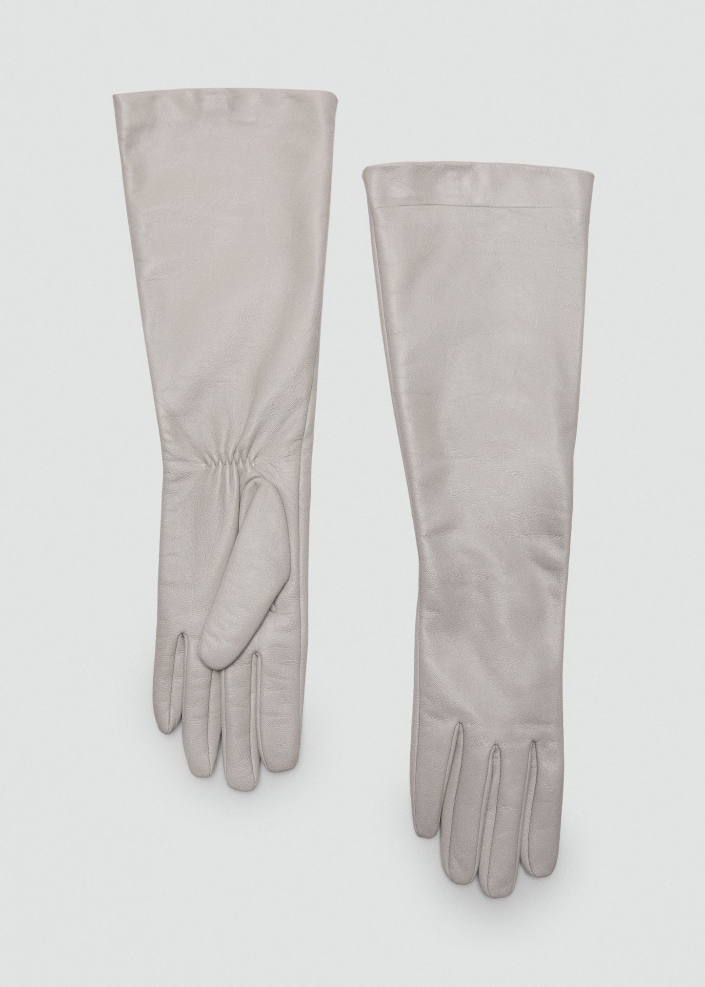 Leather long gloves