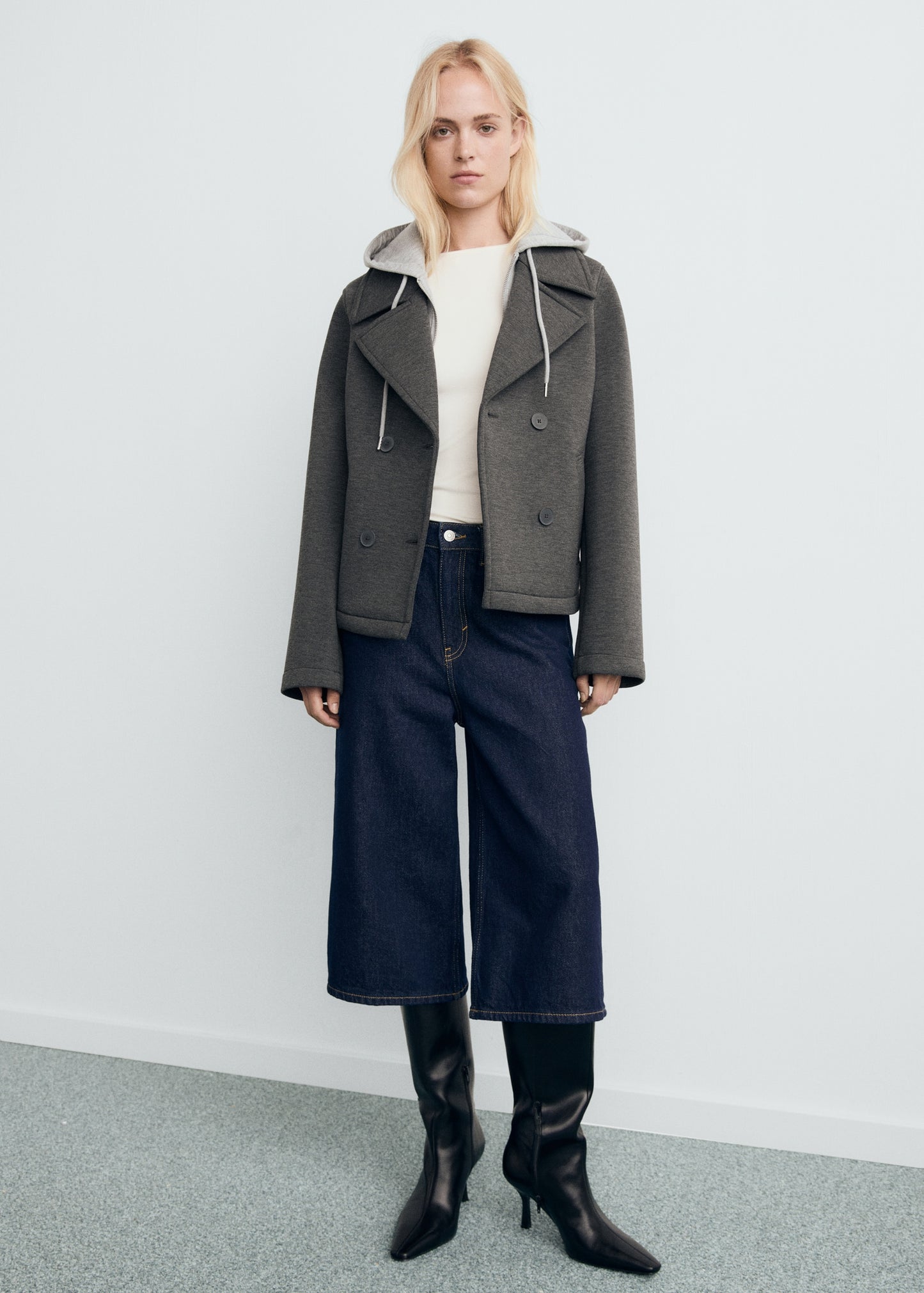 Combined hooded jacket