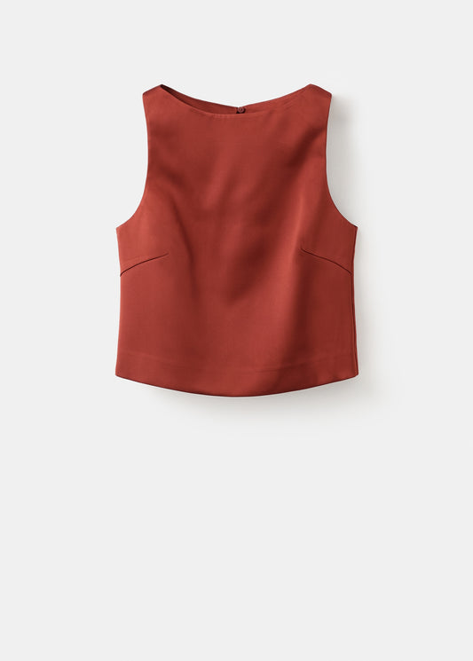 Satin top with bows