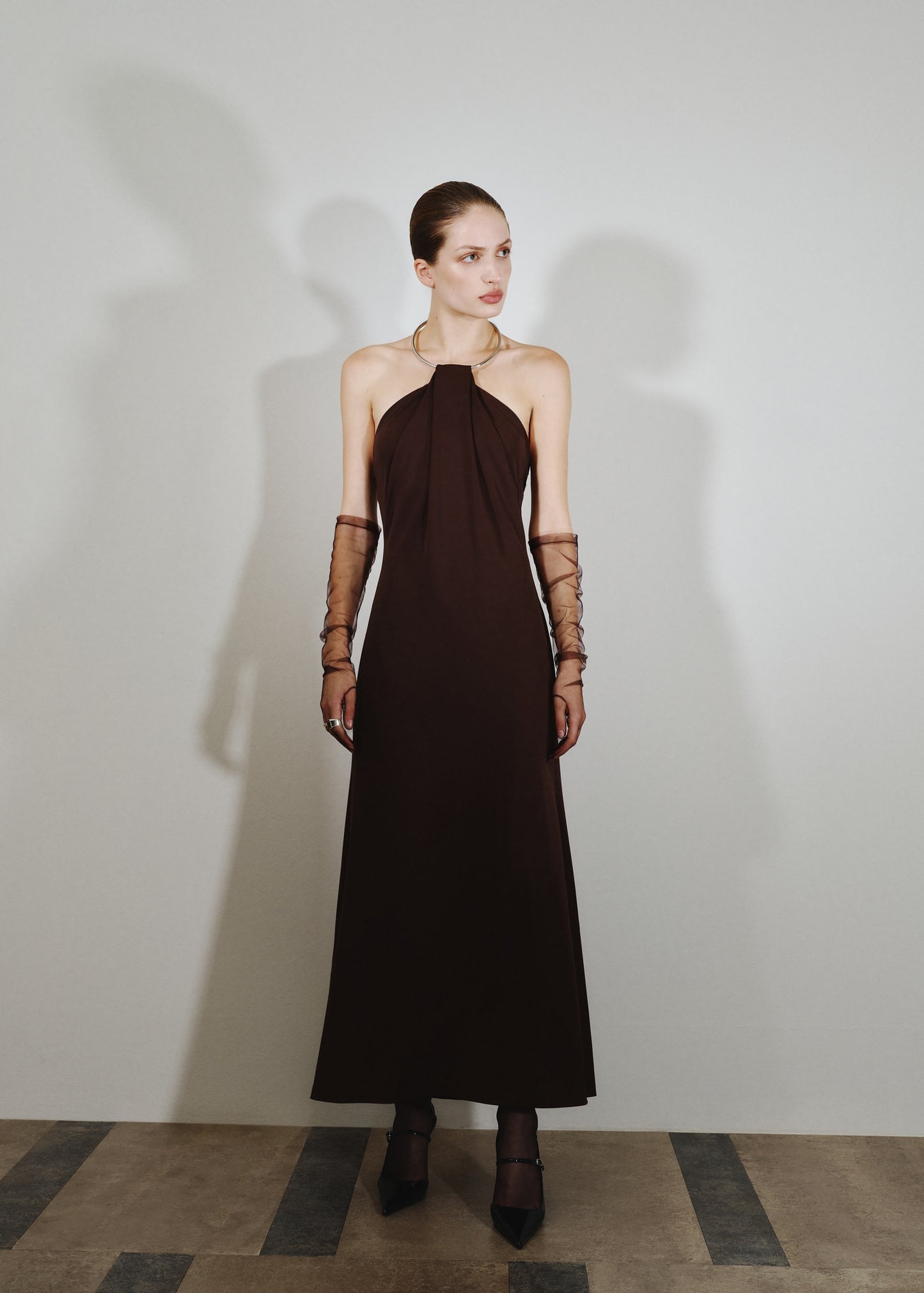 Choker neck dress