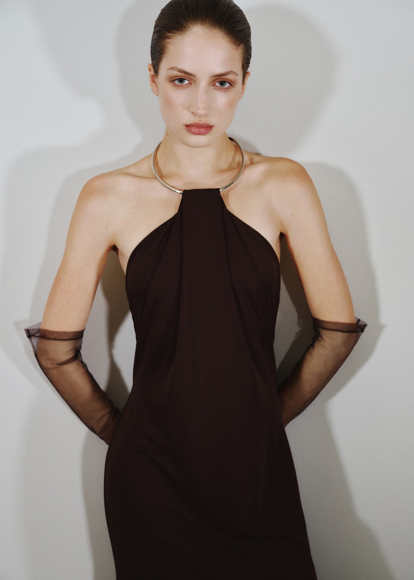Choker neck dress