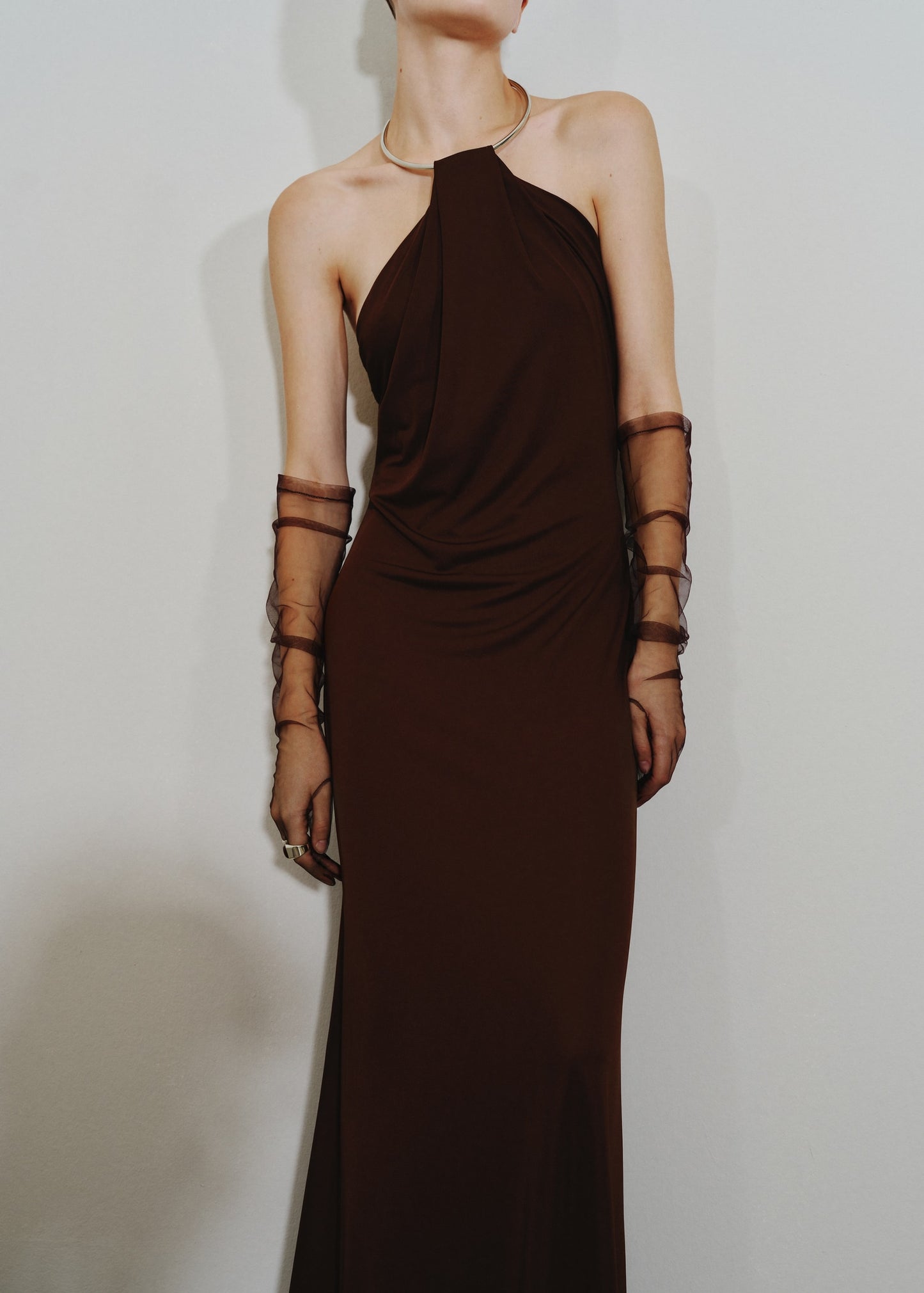 Choker neck dress