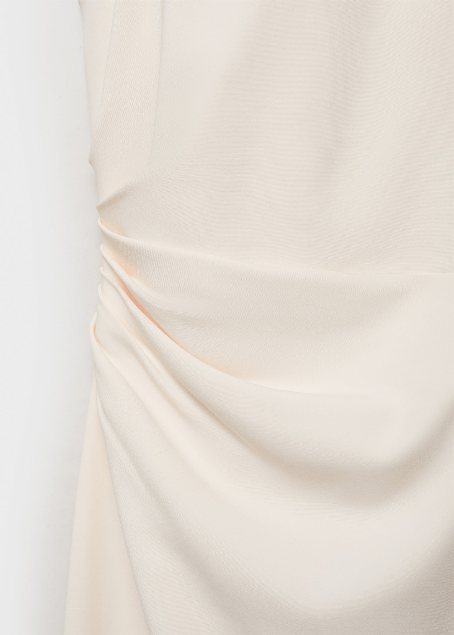 Draped halter-neck dress with flower motif