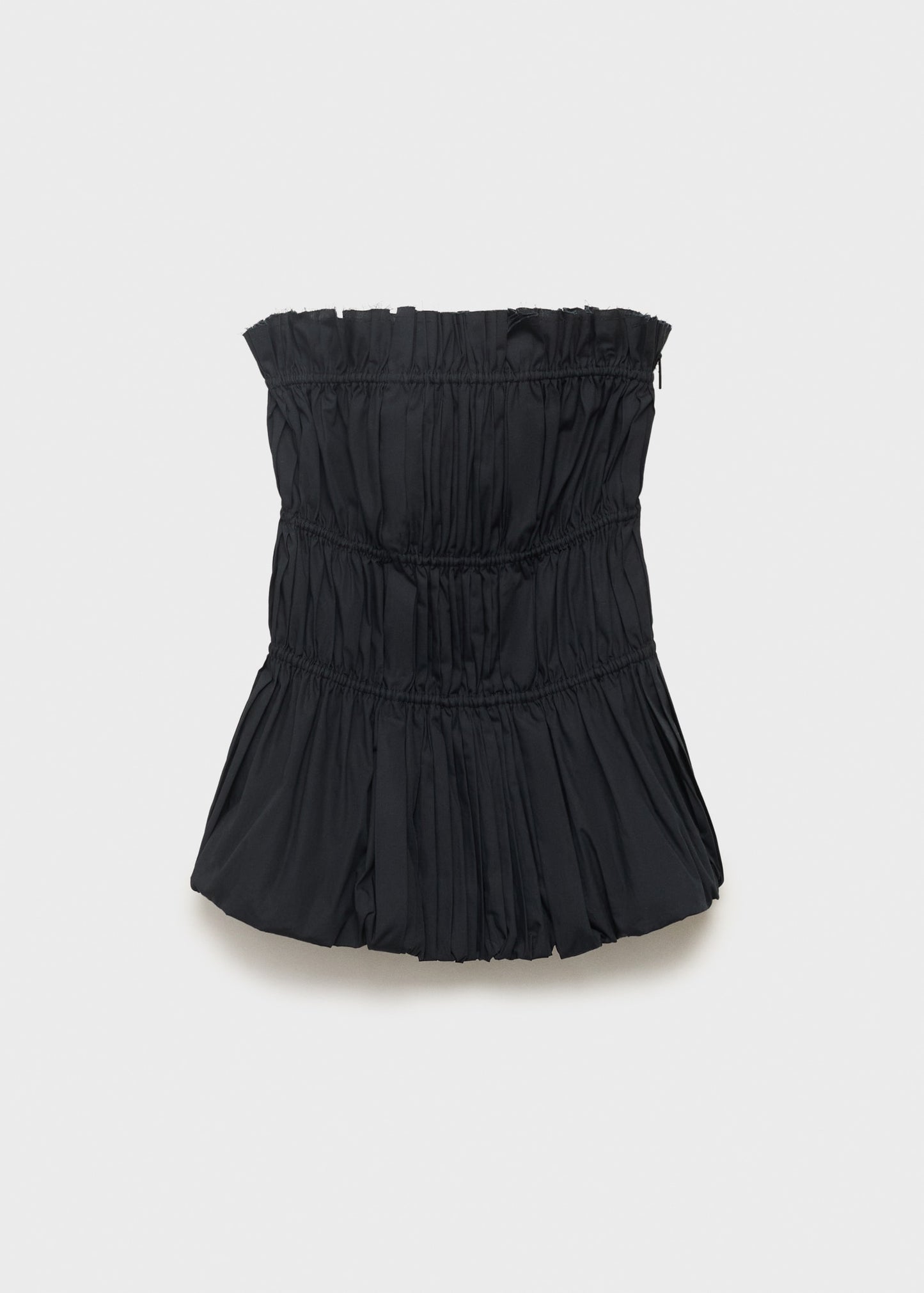 Ruched strapless top