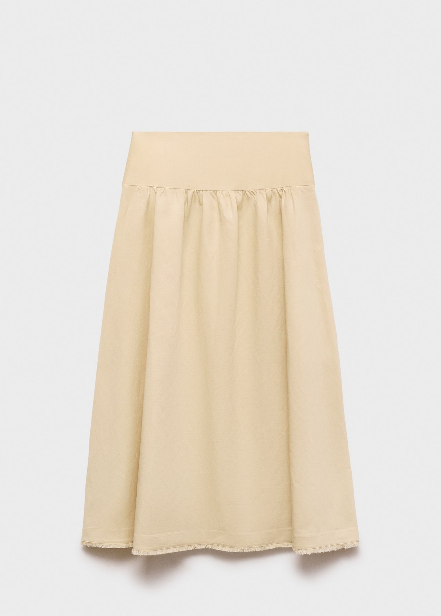 Midi skirt with frayed ends