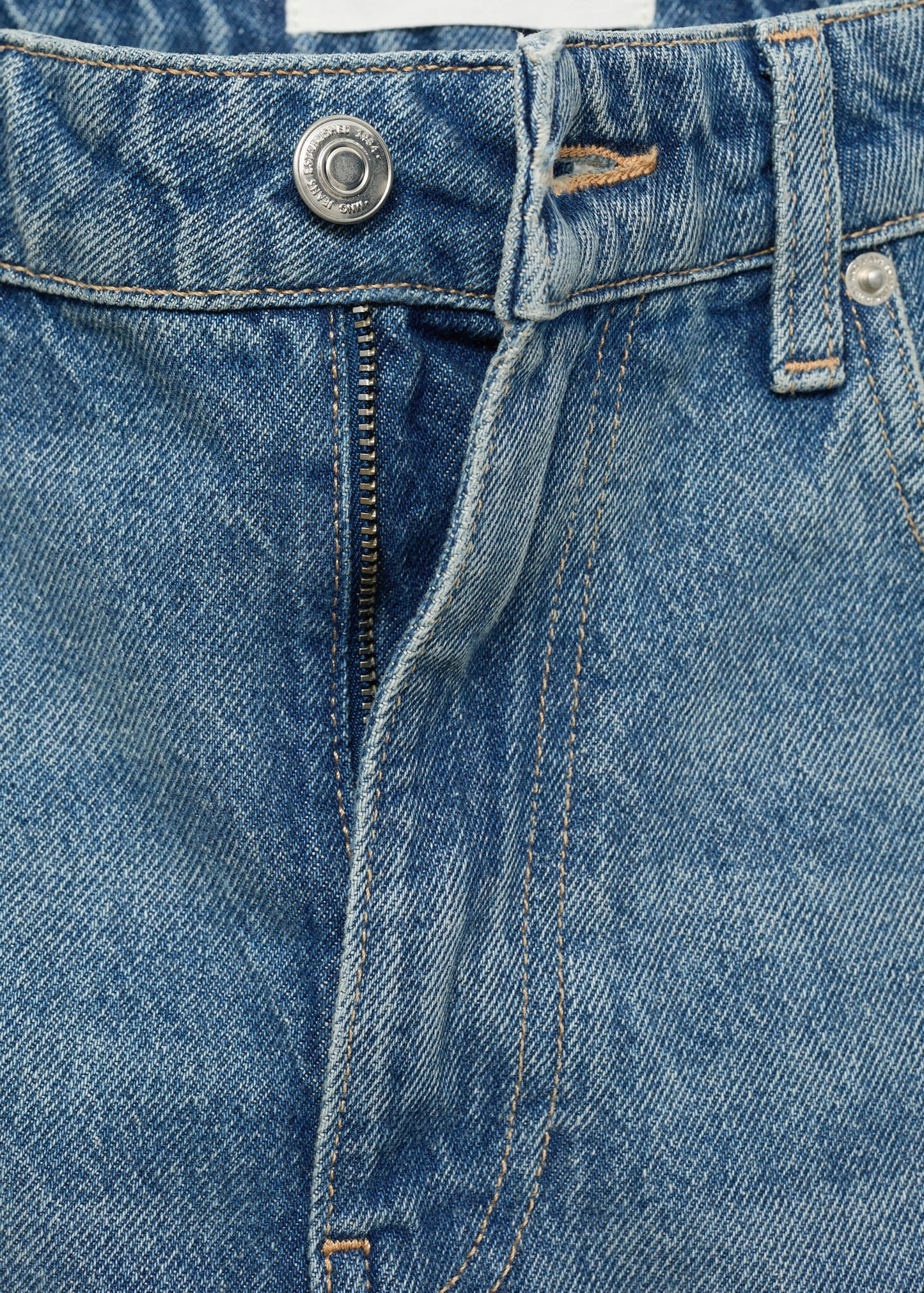 Mid-rise straight jeans