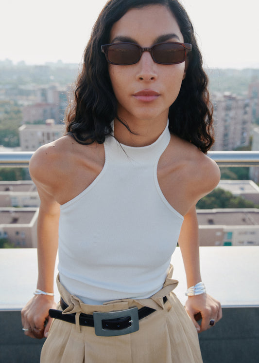 Rectangular-frame sunglasses