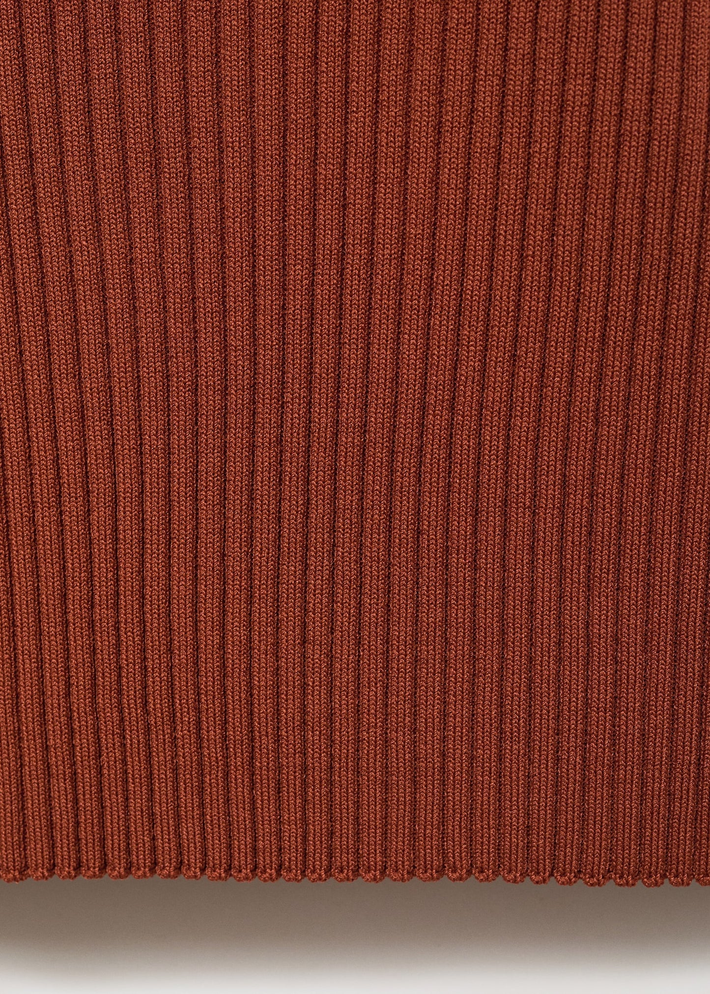 V-neck ribbed knit sweater