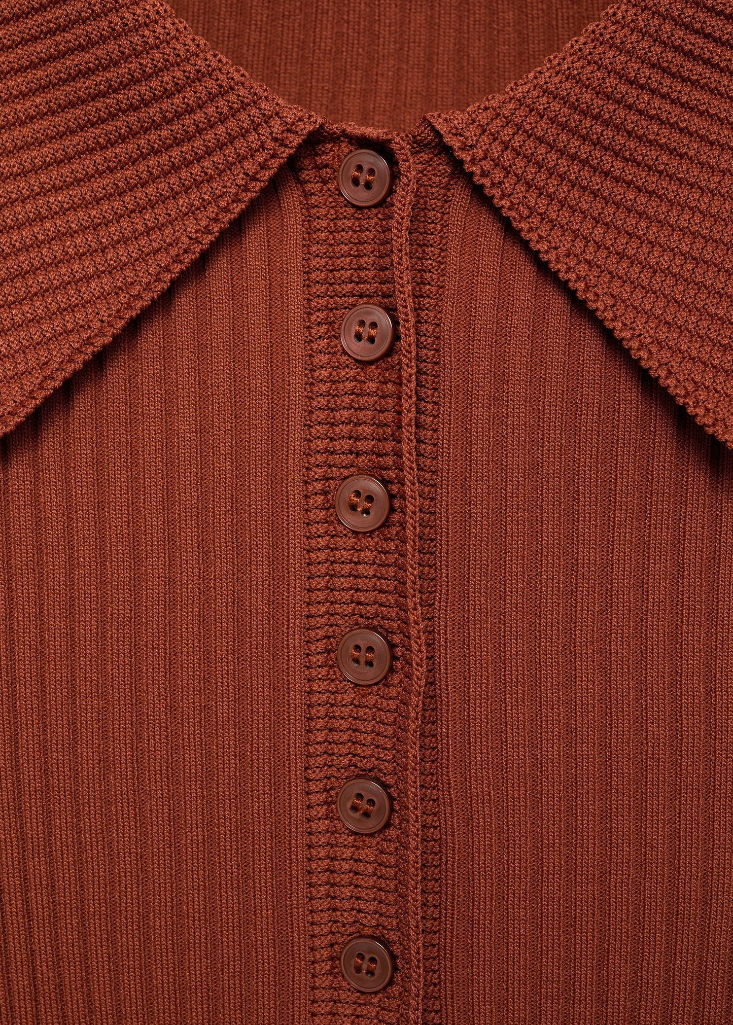V-neck ribbed knit sweater