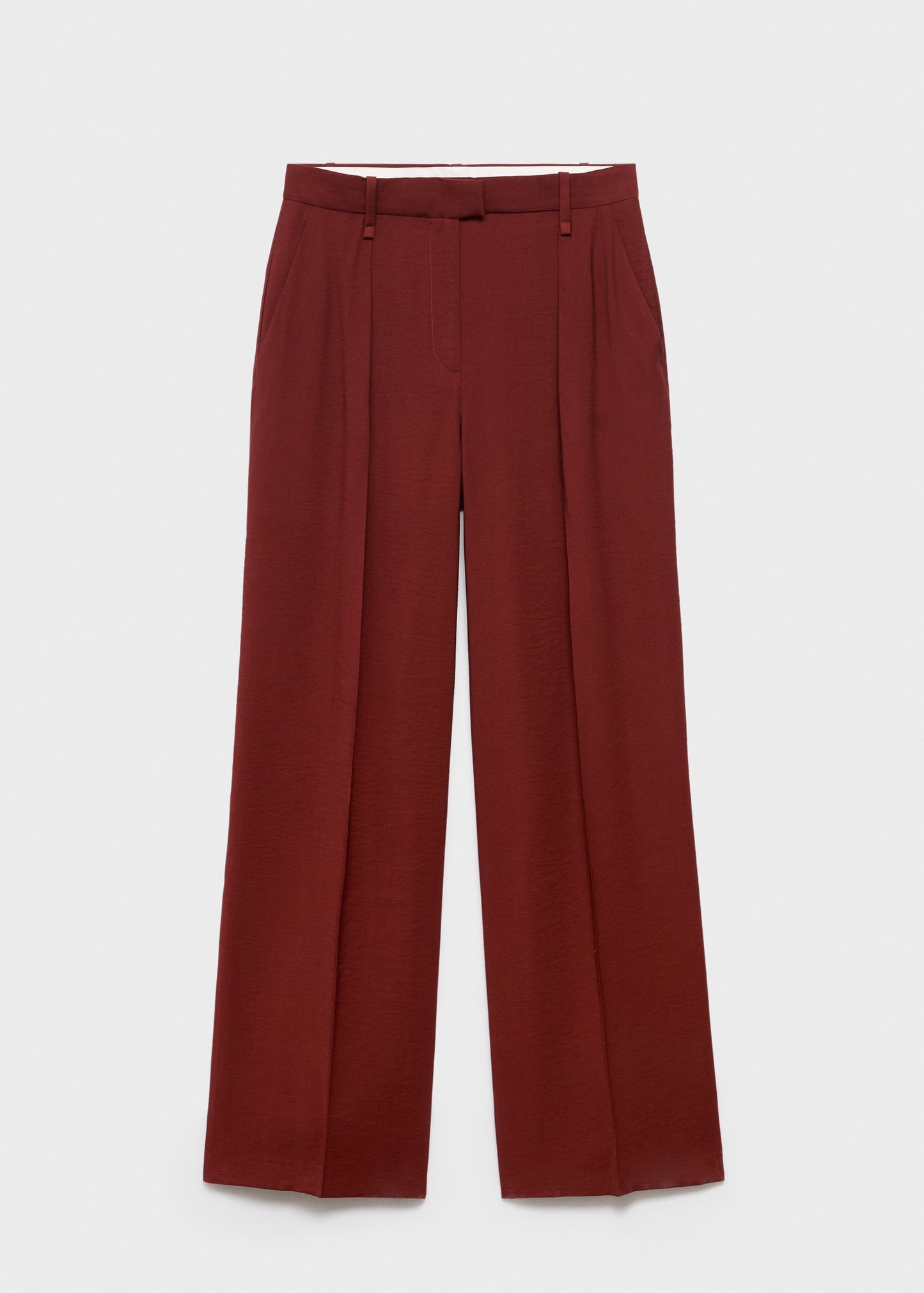 Straight-fit pleated trousers