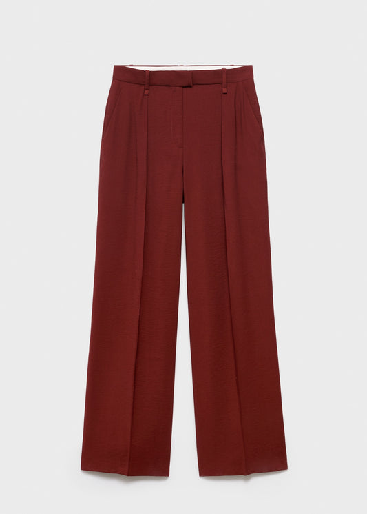 Straight-fit pleated trousers