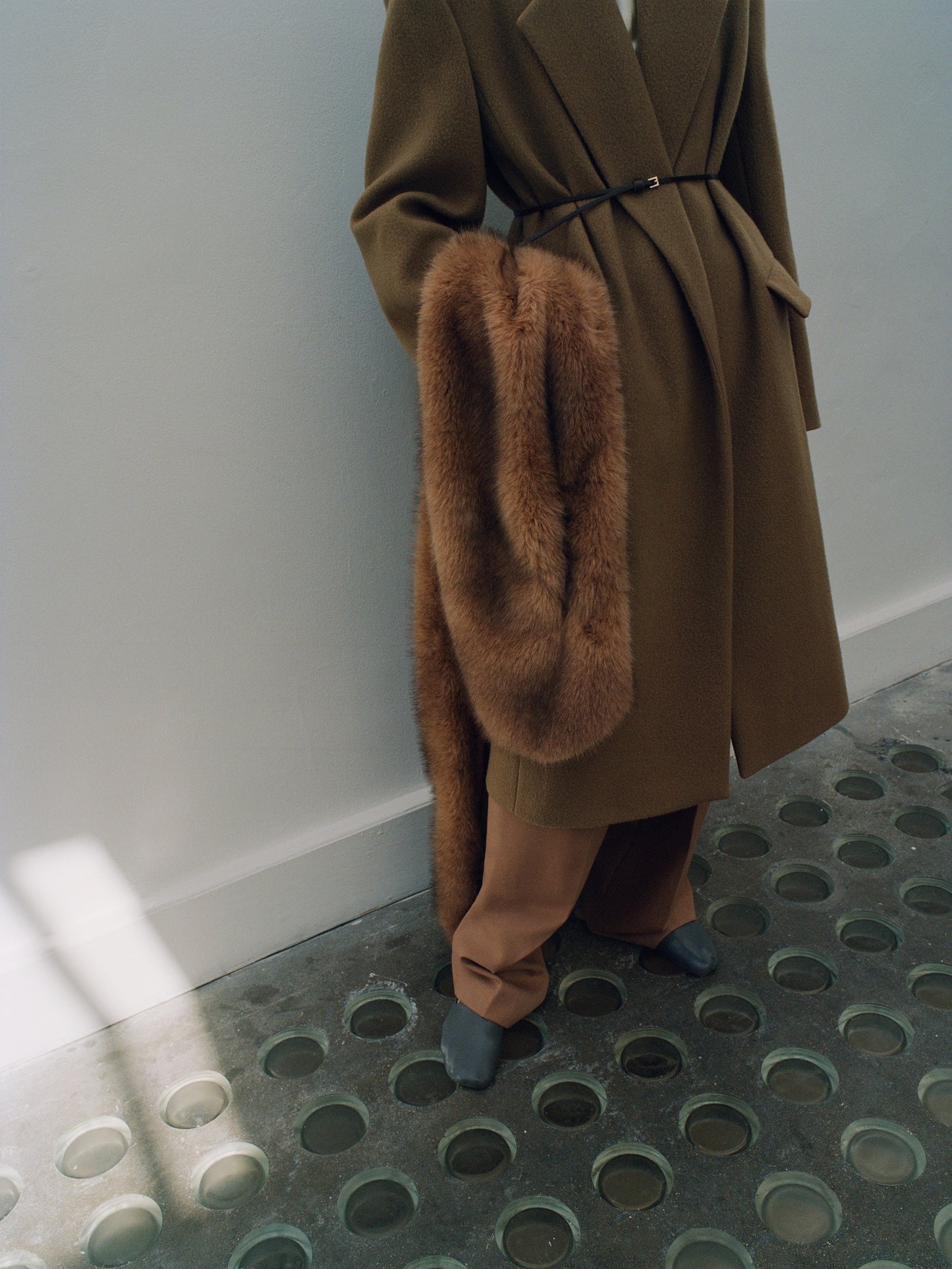 Fur-effect scarf