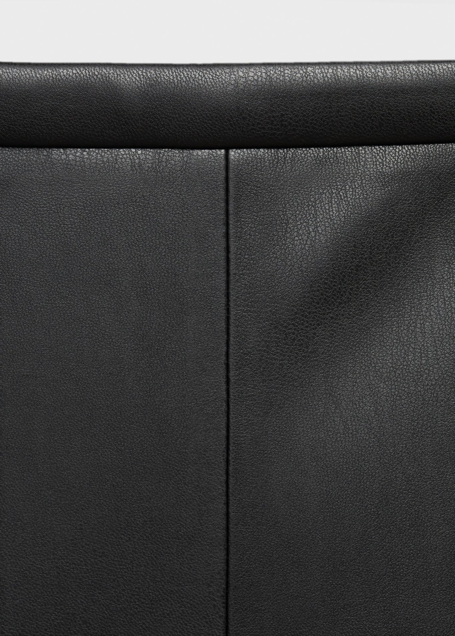 Leather-effect midi-skirt
